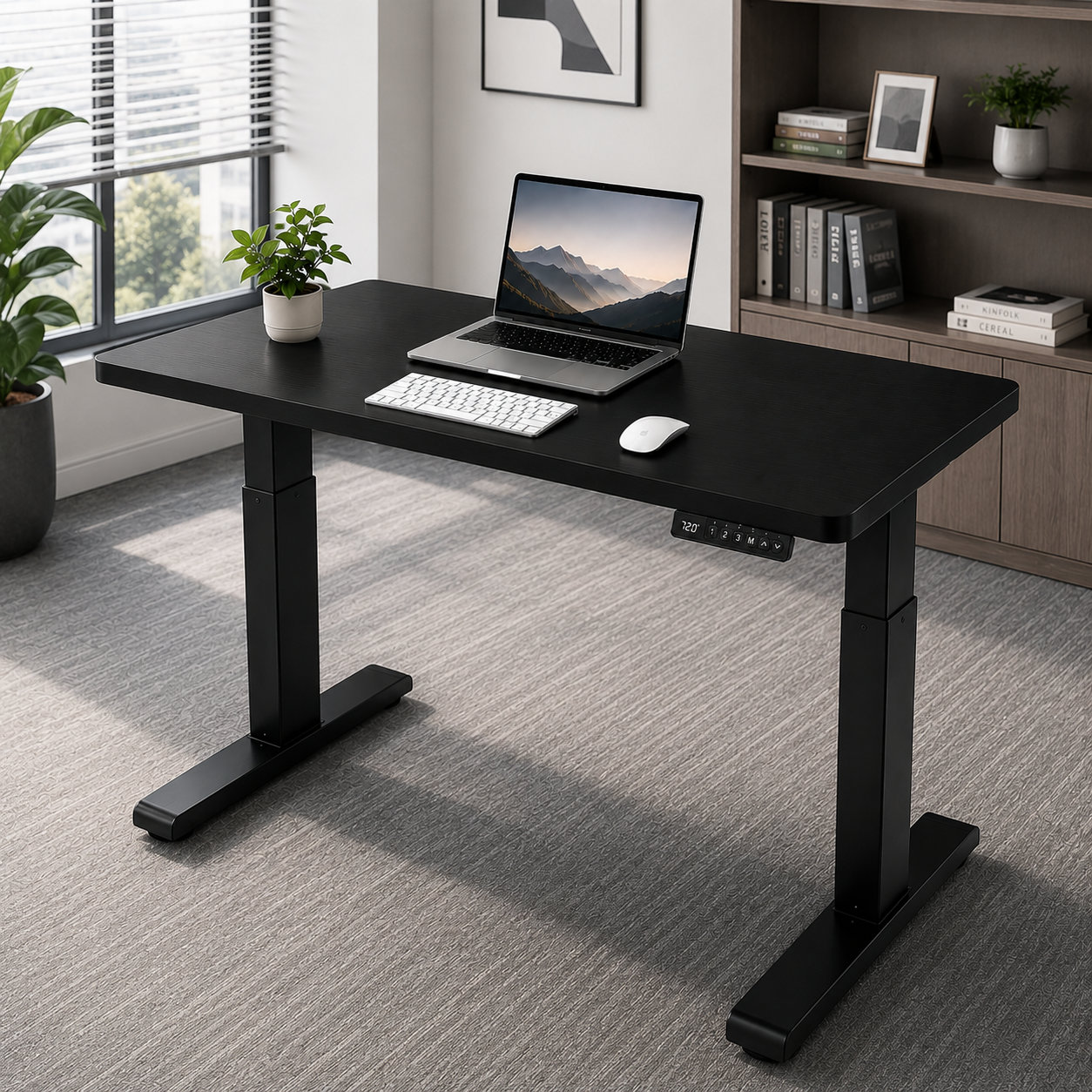 ZY-02 2-Stage Dual Motor Adjustable Standing Desk with Four Memory Presets for Open Plan Office Projects