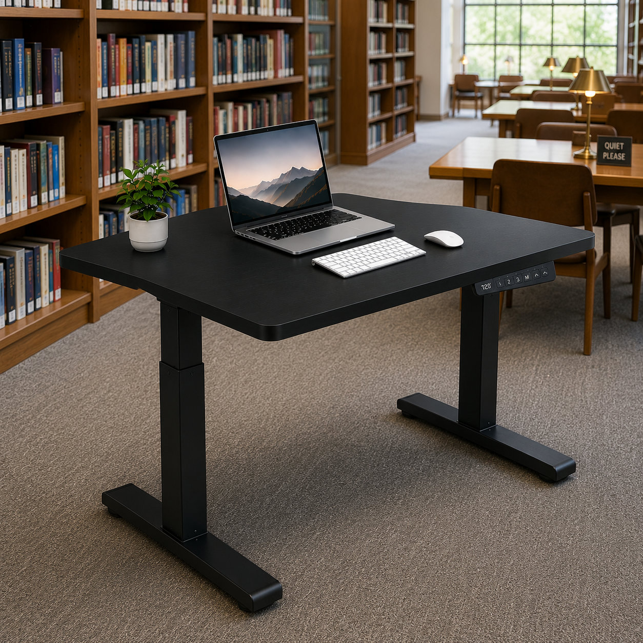 ZY-02 2-Stage Dual Motor Ergonomic Standing Table with Wide Desktop Support for Educational Facilities