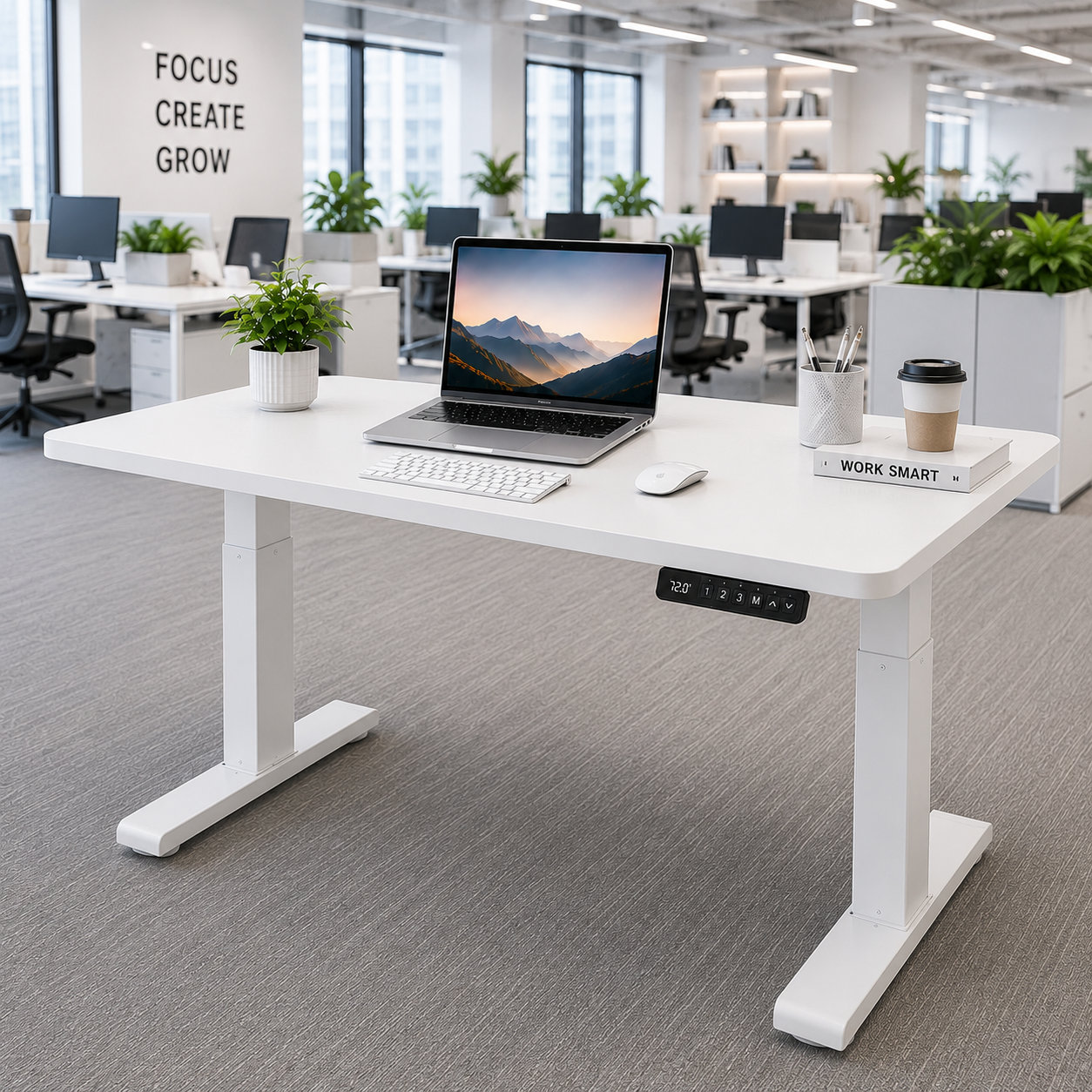 ZY-02 2-Stage Dual Motor Executive Standing Desk with Premium Ergonomics for Corporate Headquarters