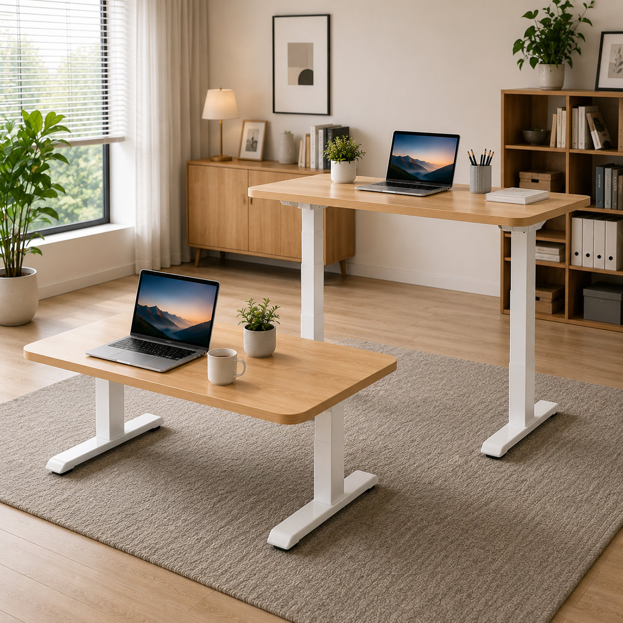 ZY-02 2-Stage Dual Motor Workstation Desk with Fast Lifting Performance for Large Scale Offices