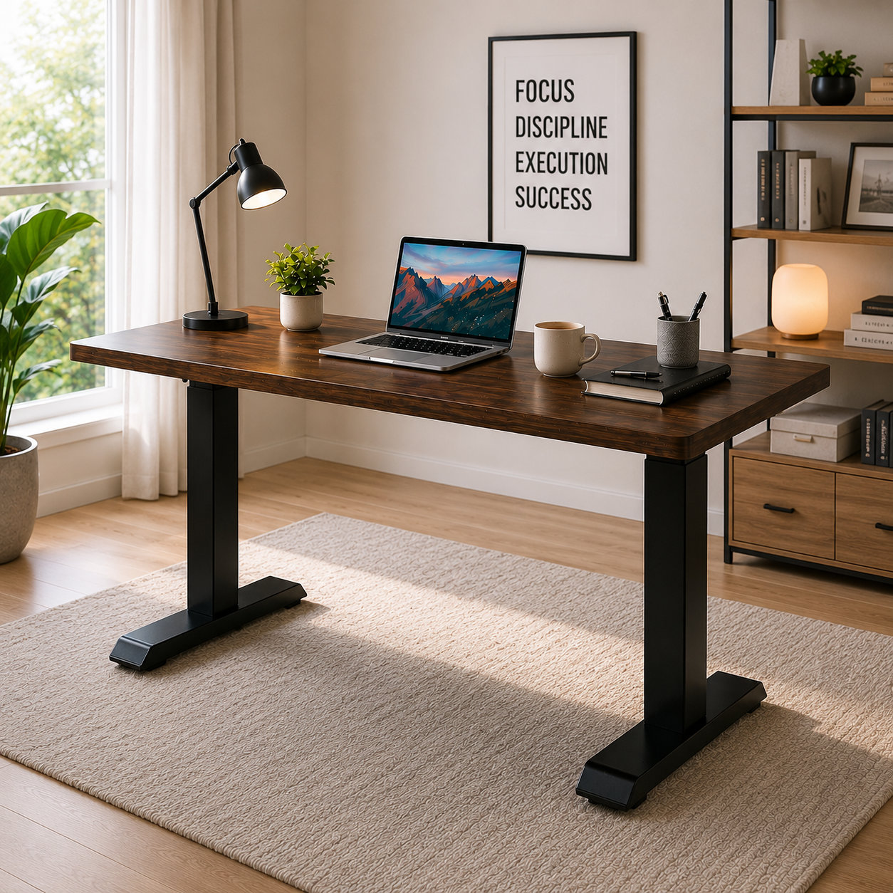 ZY-02 2-Stage Dual Motor Computer Desk with Stable Steel Frame for Office Furniture Distributors