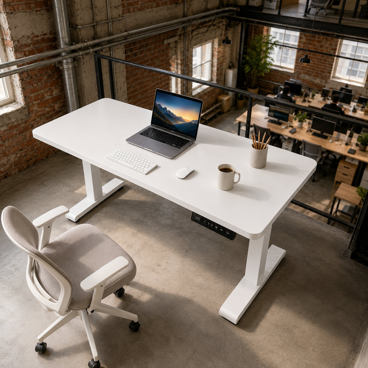 ZY-02 Dual Motor Computer Standing Desk with Wide Desktop Support for Project Furnishing