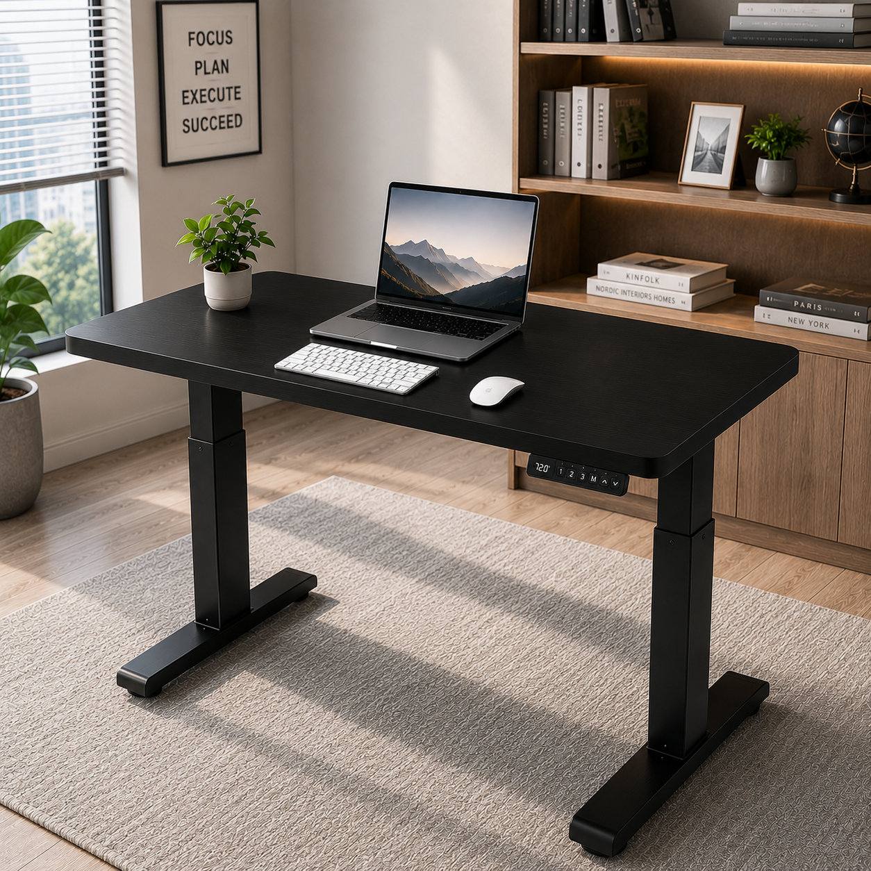 ZY-02 2-Stage Dual Motor Height Adjustable Work Desk with Quiet Operation for Shared Offices