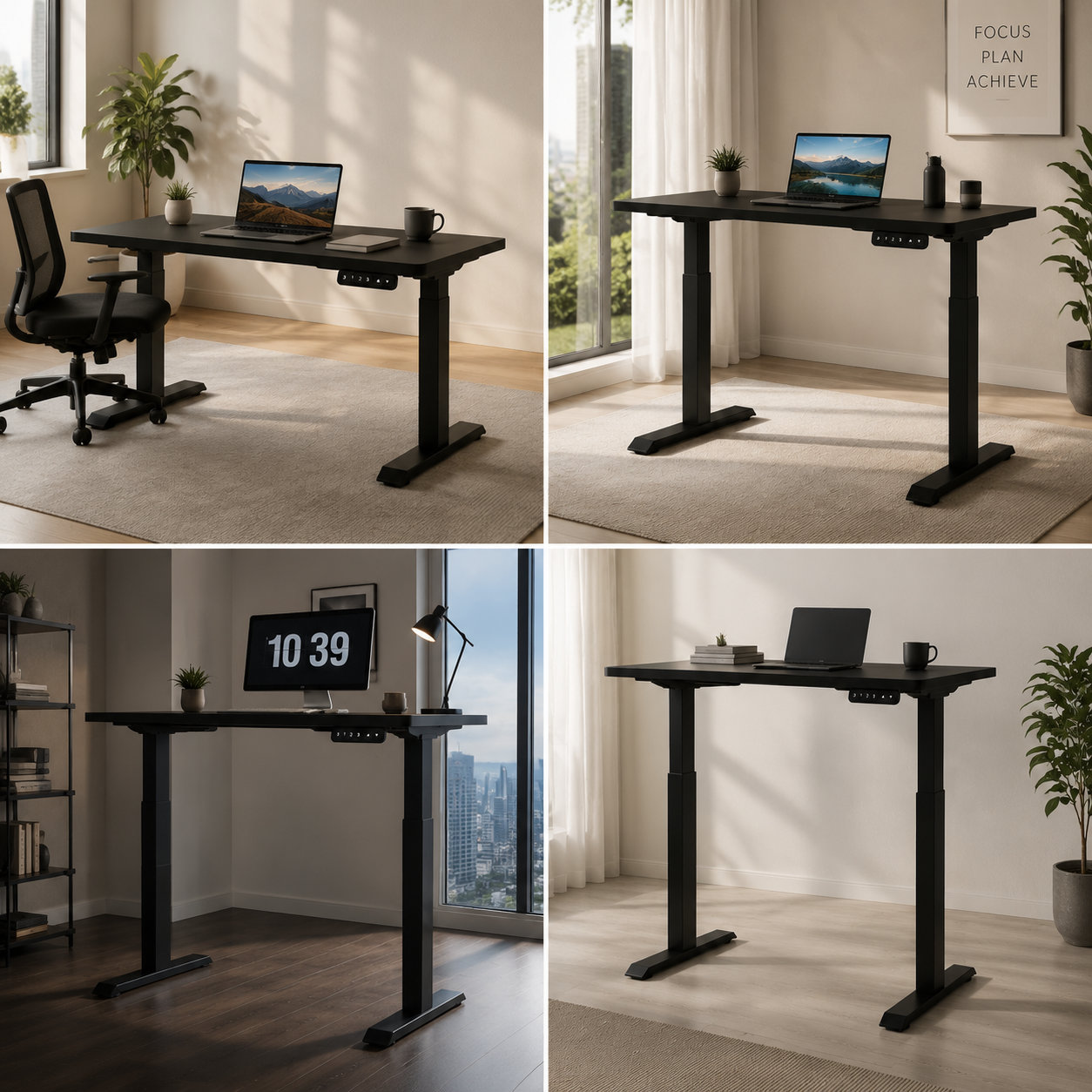 ZY-02 Dual Motor Two-Segment Height Adjustable Worktable Frame with Cable-Management Compatibility, Technology Offices