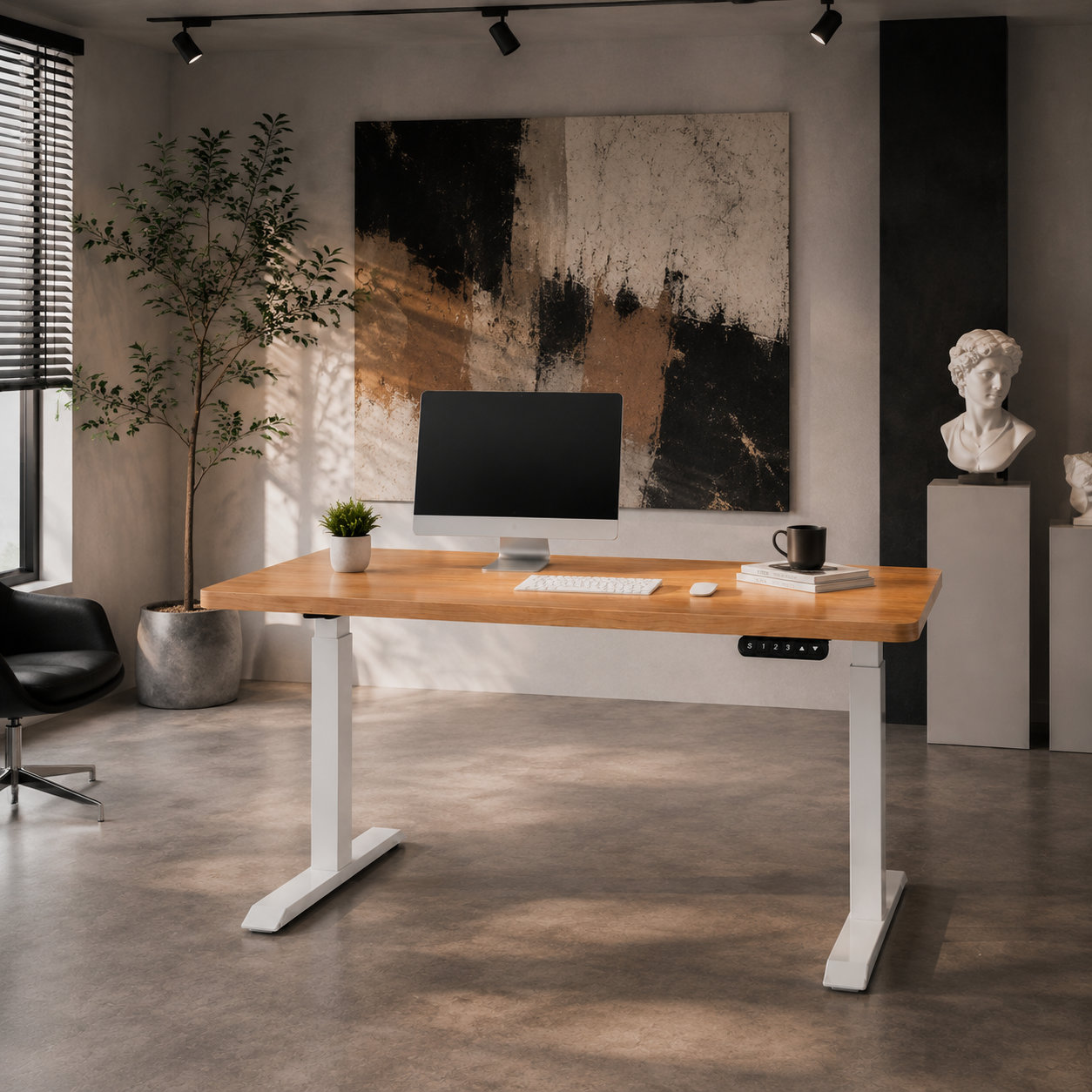 ZY-02 Dual Engine Two-Stage Standing Workstation Base with Smooth Synchronized Lift, Coworking Spaces