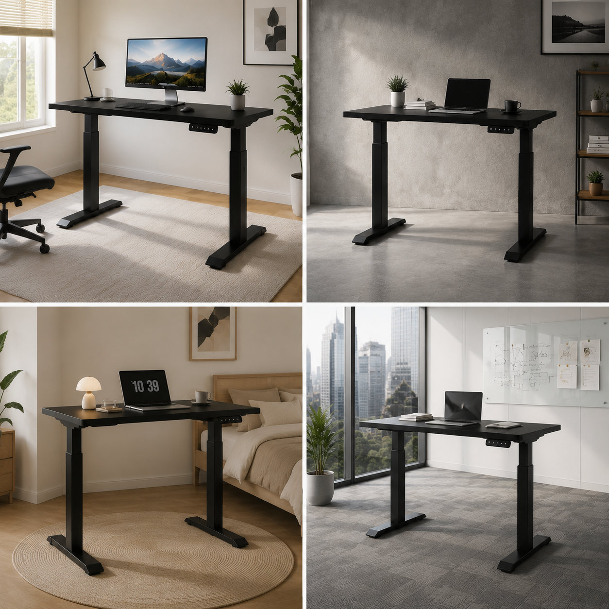 ZY-02 Heavy-Duty Dual Motor Two-Stage Adjustable Desk Legs with Stable Steel Structure, Commercial Office Projects