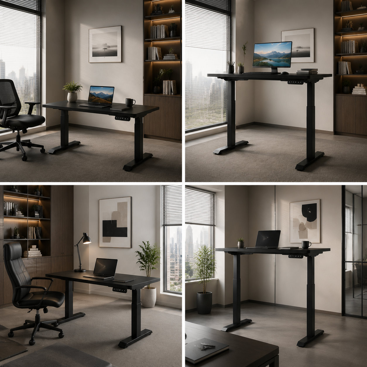 ZY-02 Dual Motor Two-Stage Electric Standing Desk Frame with Synchronized Lifting, High Stability for Corporate Offices