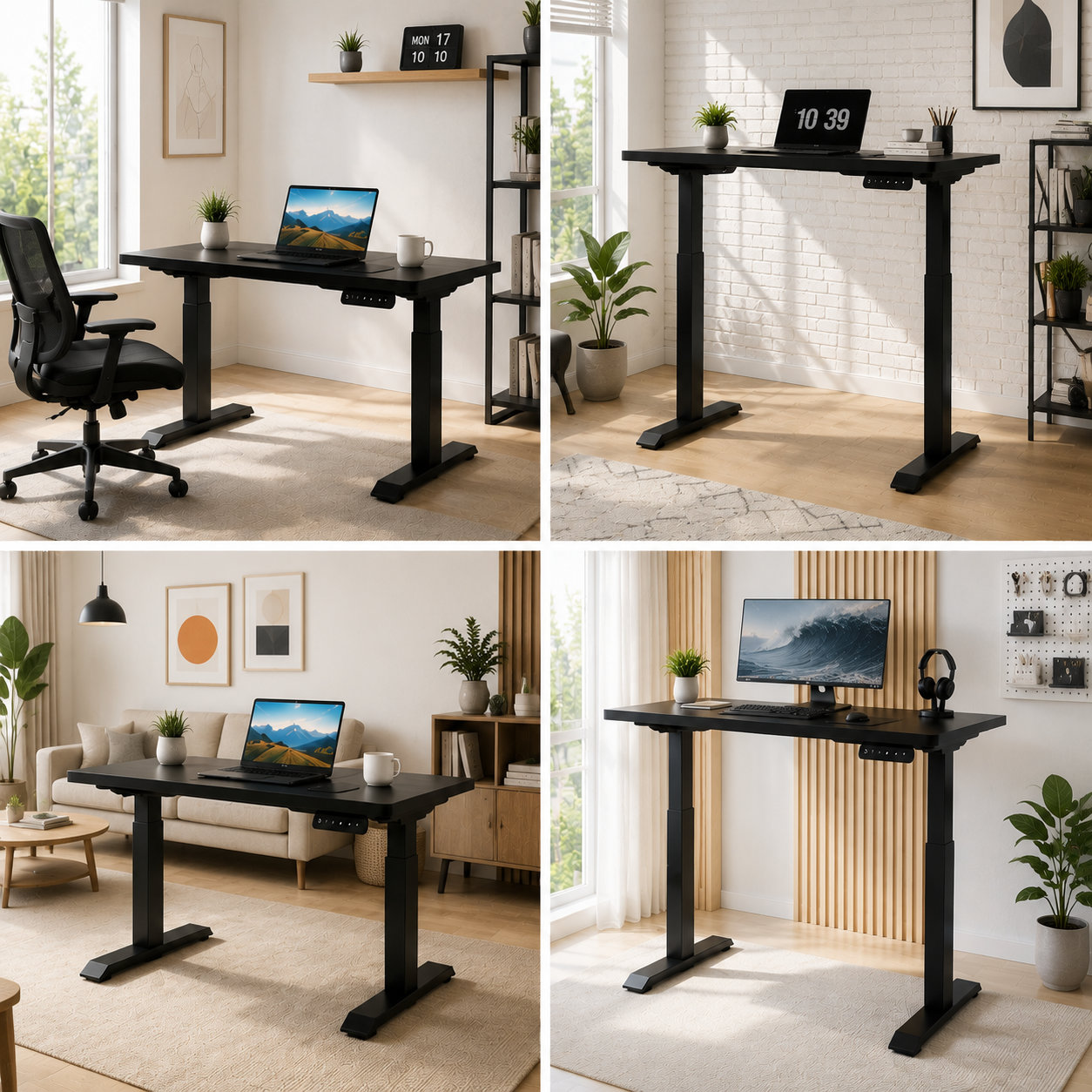 ZY-02 Twin Actuator Two-Level Sit-Stand Frame with Quiet Lift Performance, Professional Home Office Brands