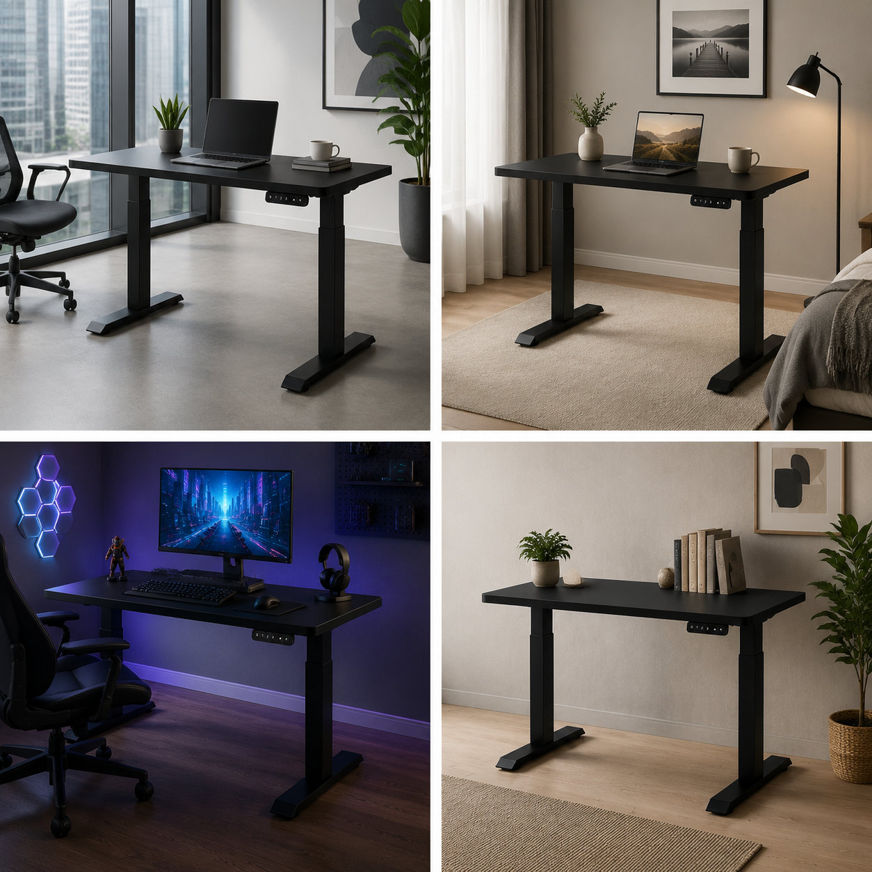 ZY-02 Dual Motor 2-Stage Electric Workstation Base with Flexible Width Adjustment, Office Renovation Projects