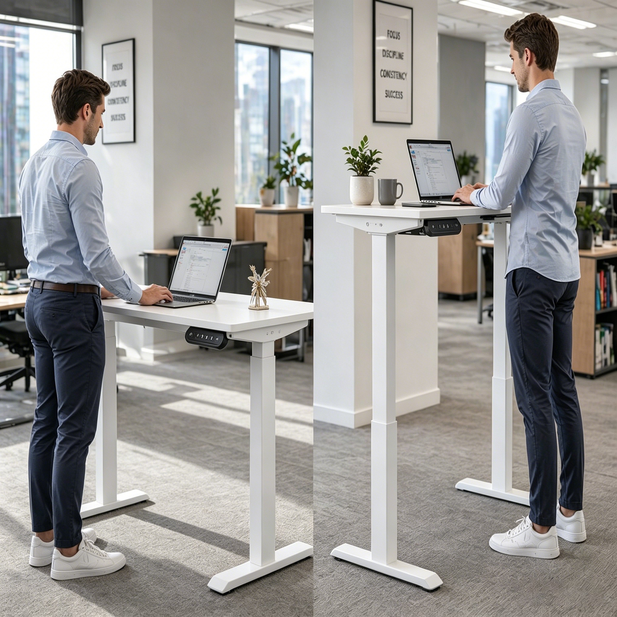 ZY-02 Adjustable Dual Motor Office Computer Desk with Memory Presets for Workspace Dealers