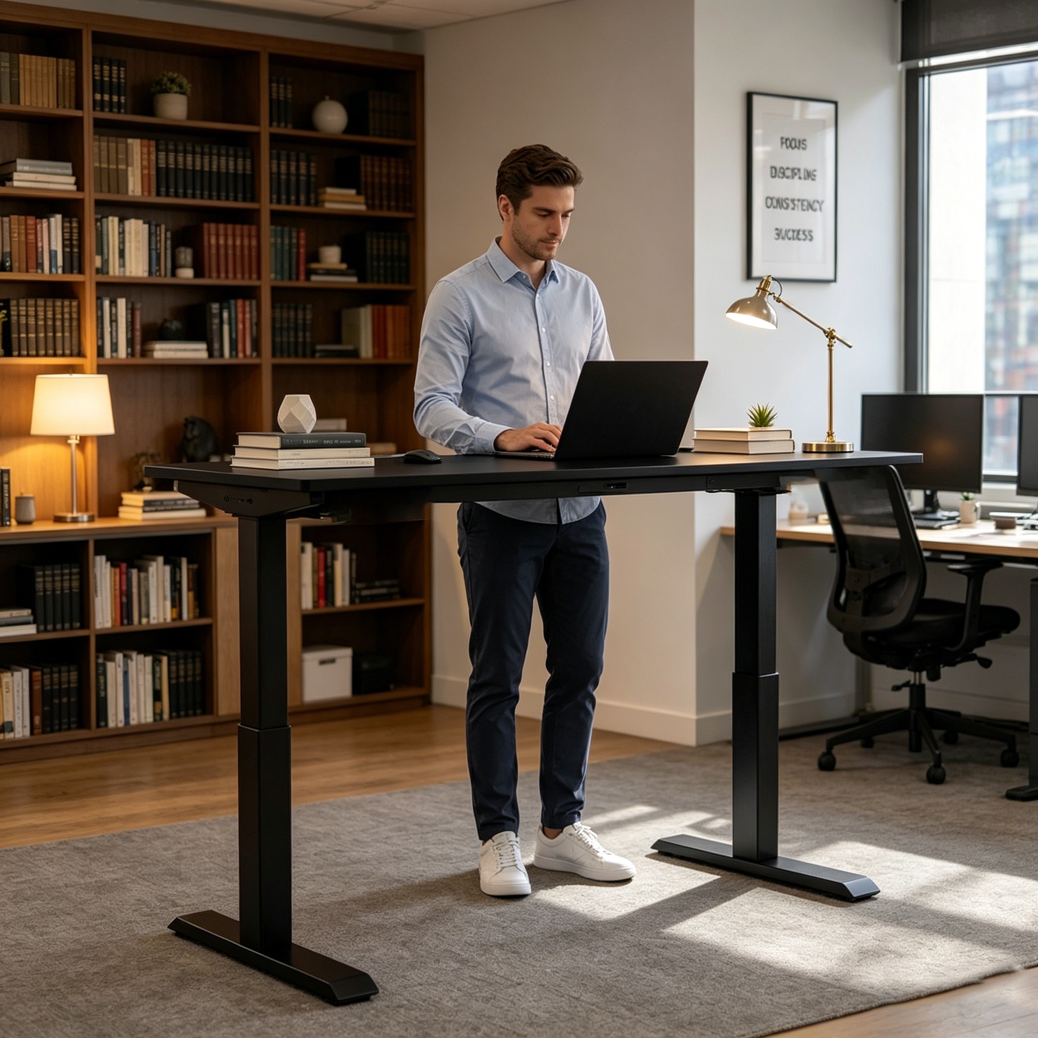 ZY-02 Heavy Duty Dual Motor Lift Desk with 2-Leg Adjustable Frame for Workspace Integrators
