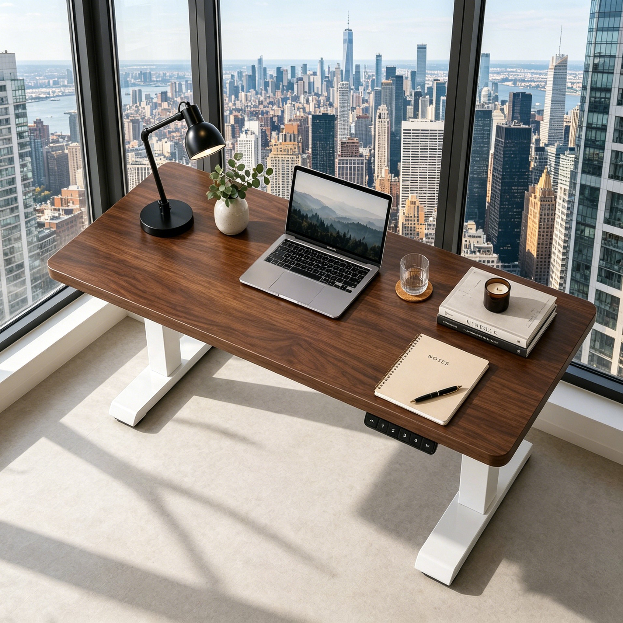 ZY-02 2-Stage Electric Dual Motor Height Adjustable Desk with Quiet Lifting for Trading Company Office Projects