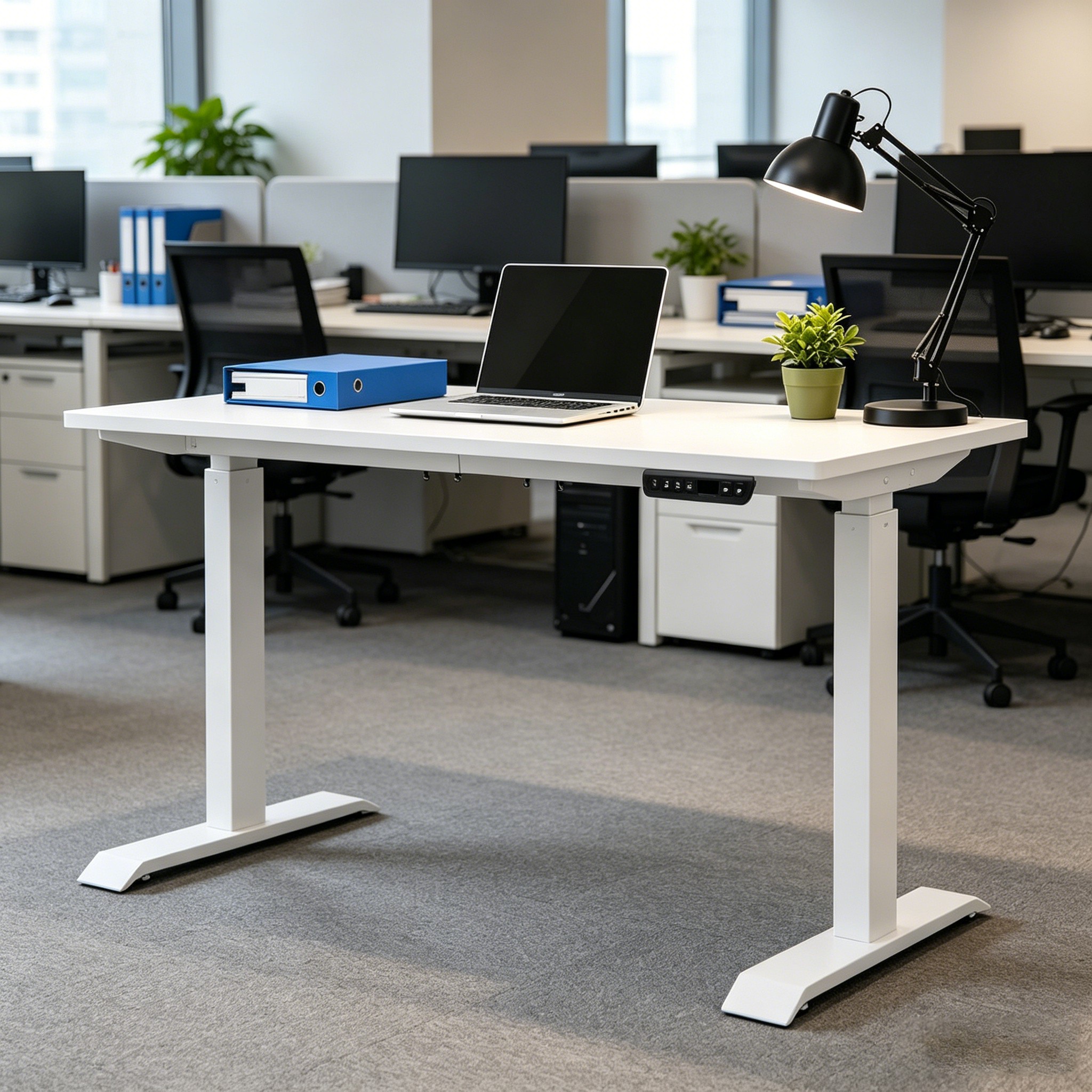 ZY-02 Ultra Stable Dual Motor Standing Desk with Two Stage Lift Columns for Enterprise Offices