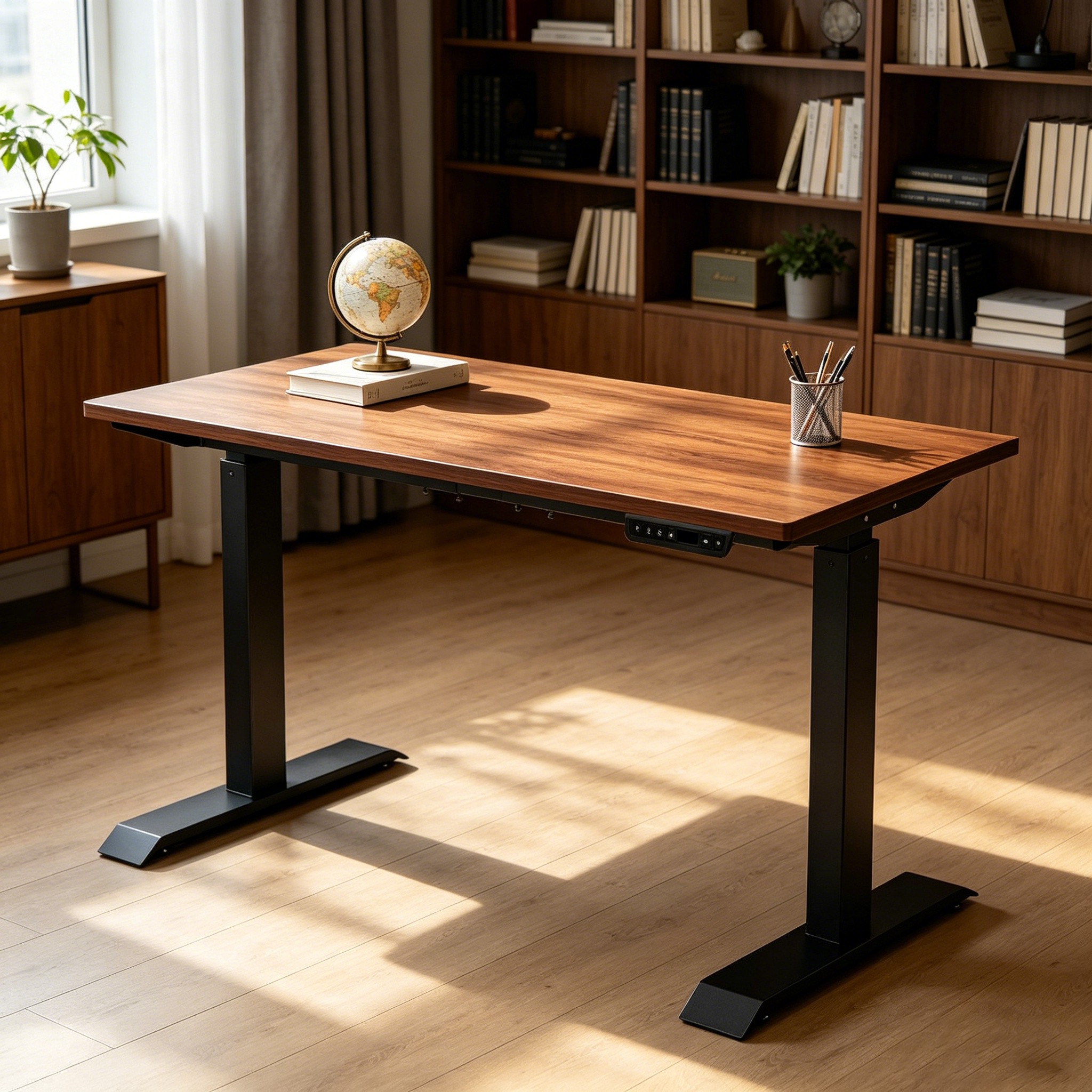 ZY-02 Ergonomic Electric Lift Table with Dual Motor Frame for Shared Office Environments