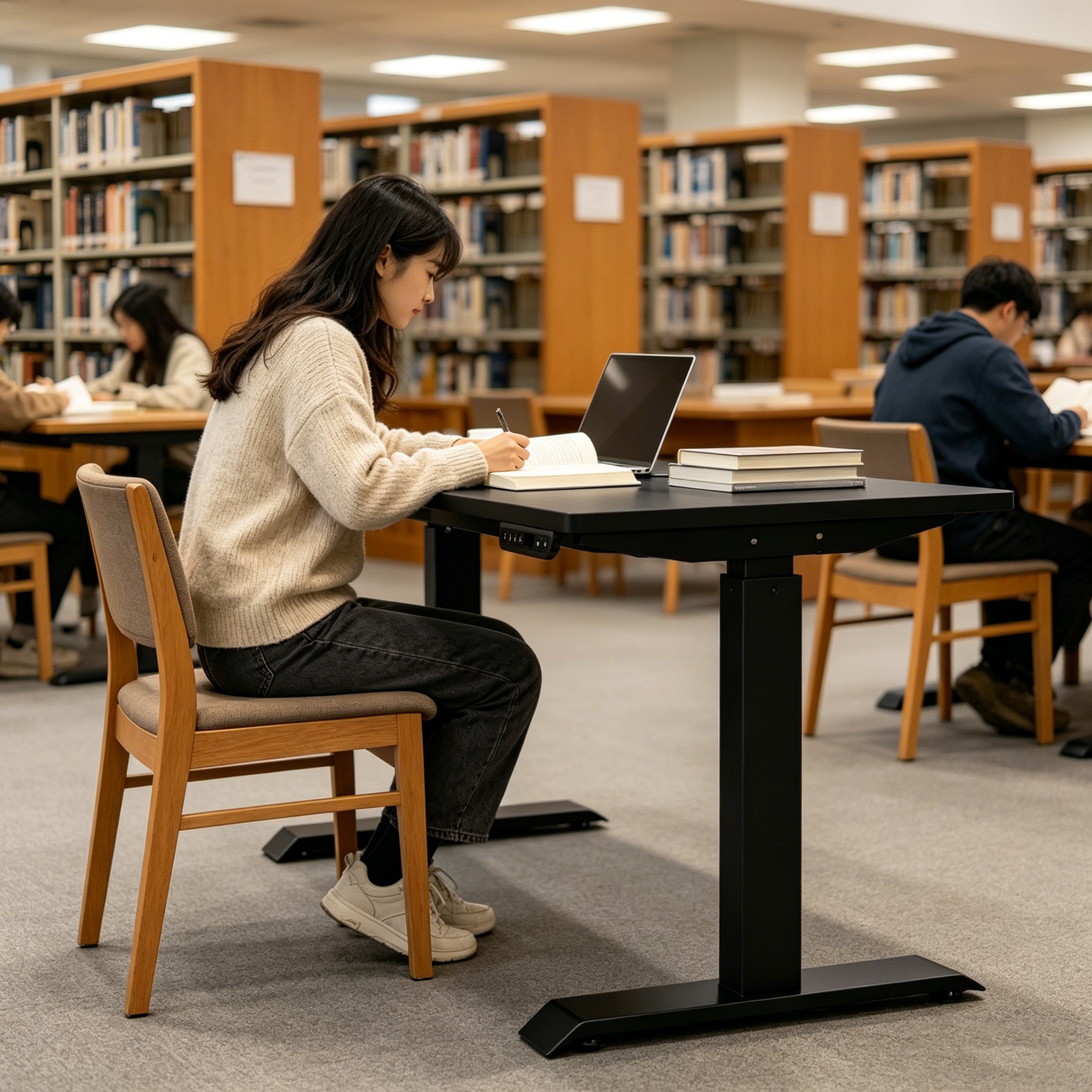 ZY-02 Commercial Electric Sit Stand Desk with Dual Motor 2-Stage System for Workspace Projects
