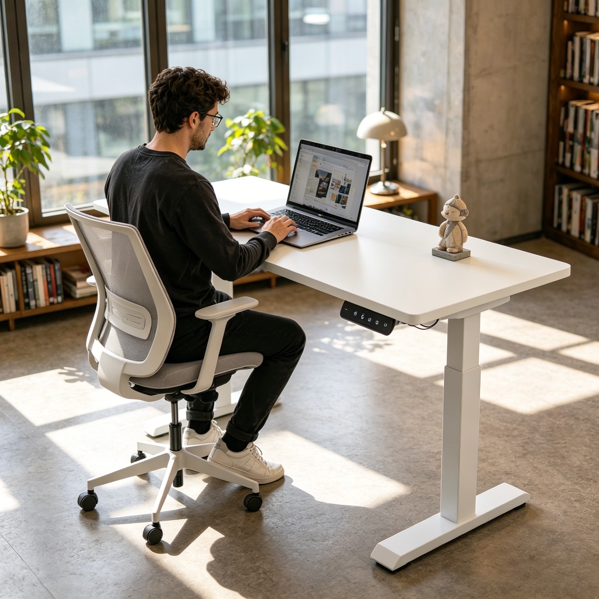 ZY-02 Commercial Height Adjustable Office Desk with Dual Motor Technology for Smart Workplaces
