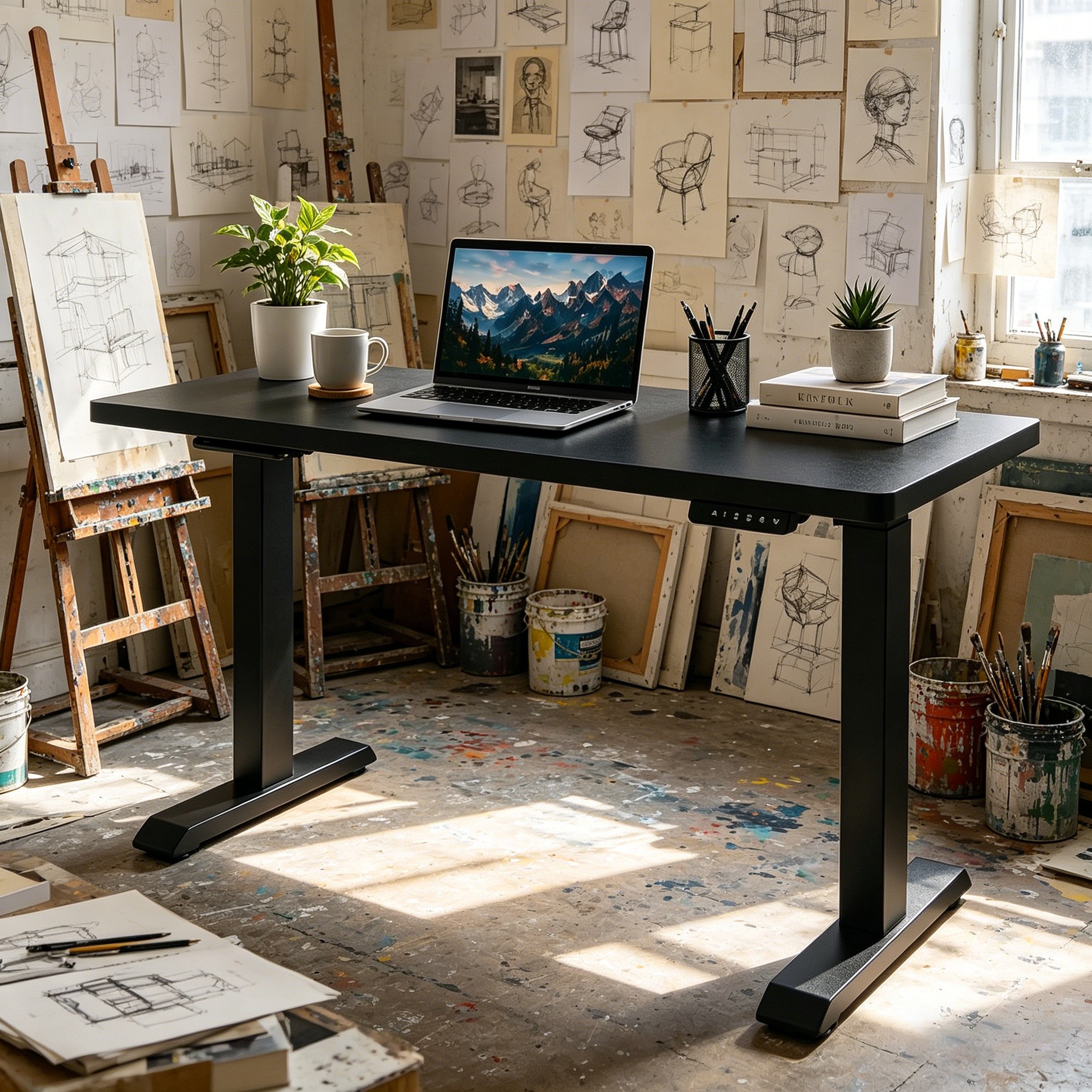 ZY-02 2-Stage Dual Motor Standing Desk Fast Height Adjustment Advantage for Corporate Office Procurement
