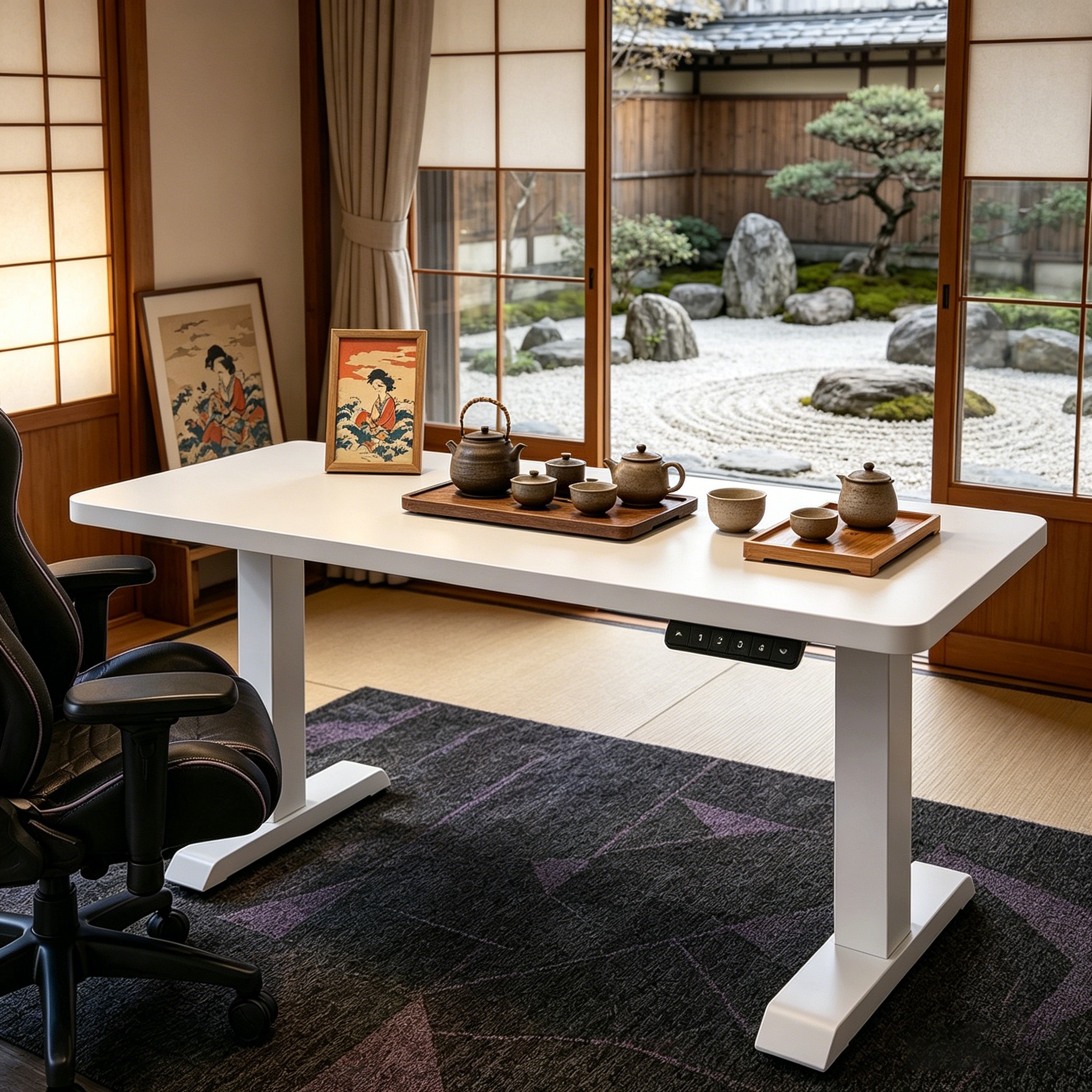 ZY-02 Dual Motor Two Stage Computer Desk Stable Adjustment Advantage for Large Office Fit-Outs
