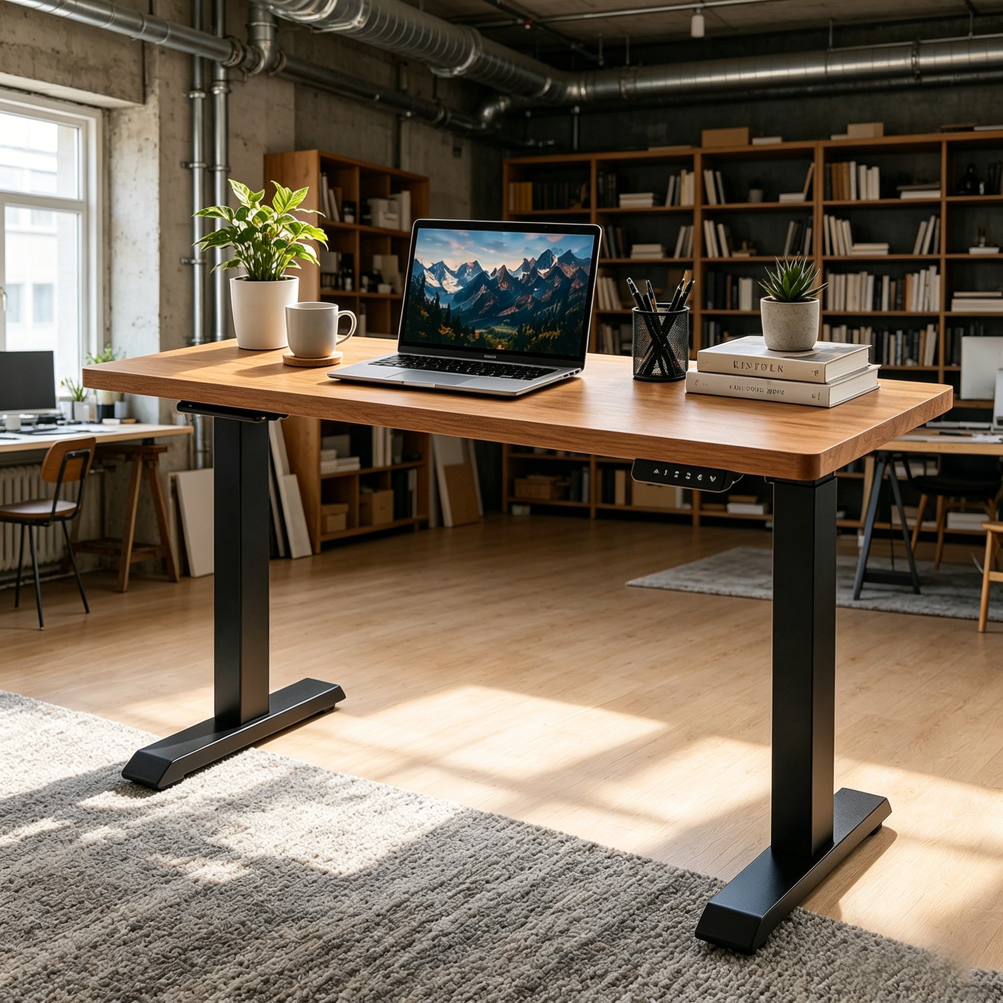 ZY-02 Dual Motor 2-Stage Sit Stand Desk Memory Control Advantage for Office Furniture Distributors