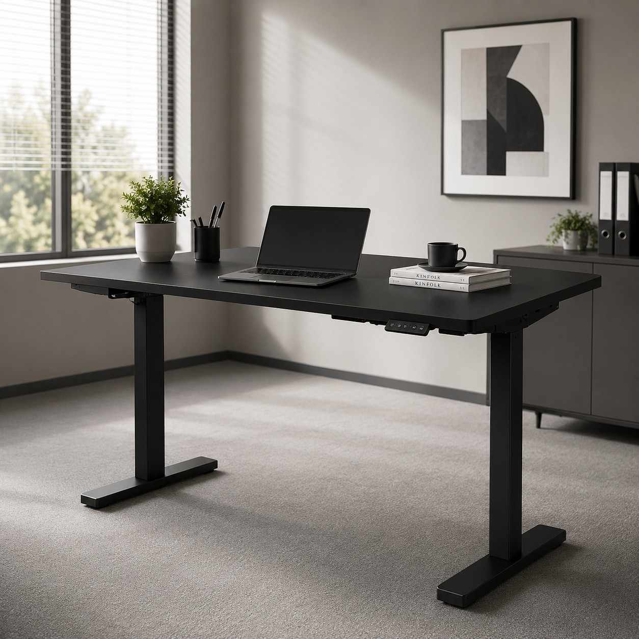 ZY-02 2-Stage Dual Motor Ergonomic Standing Table with Digital Memory Panel for Modern Workspaces