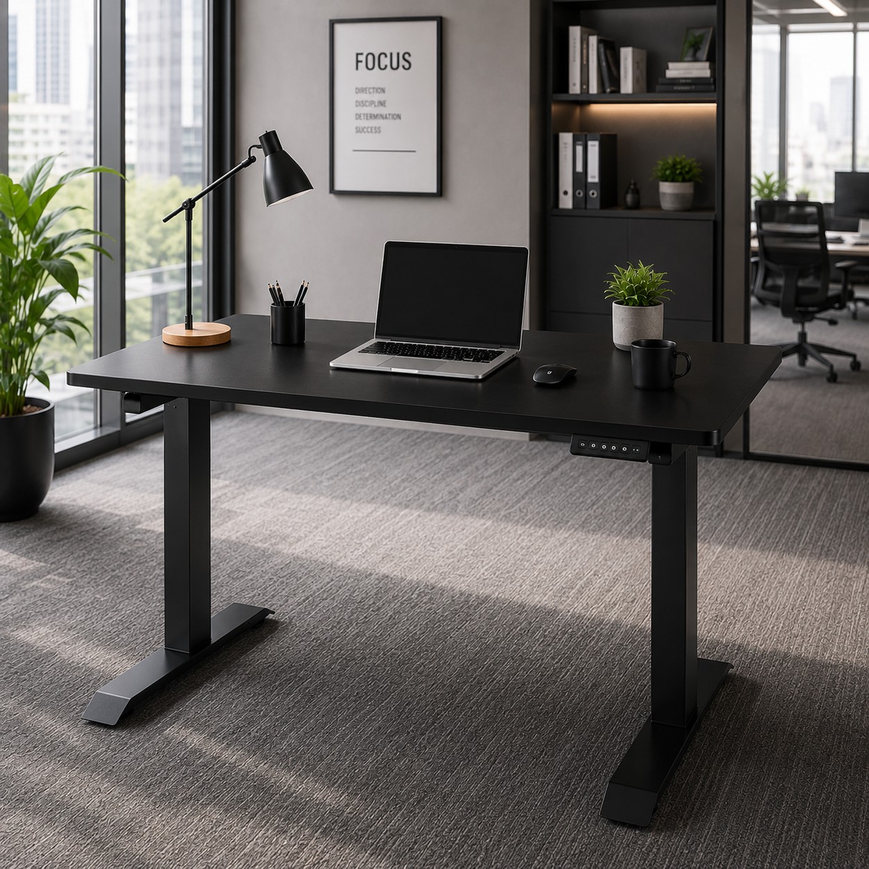 ZY-02 2-Stage Dual Motor Commercial Standing Desk with Digital Height Control for Workspace Projects
