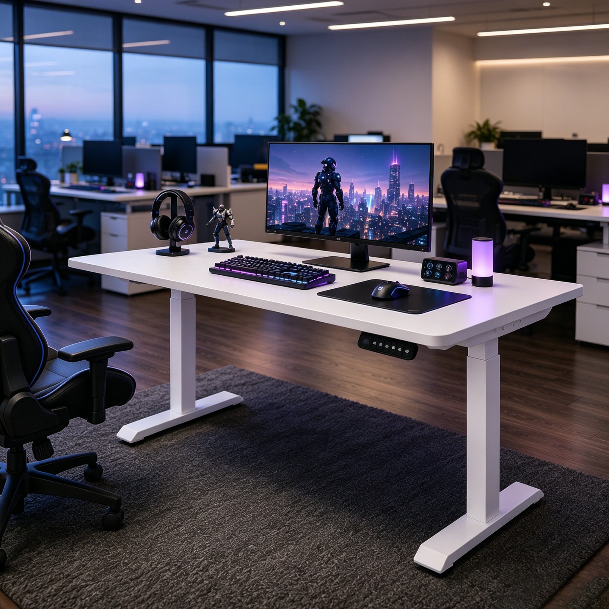ZY-02 2-Stage Dual Motor Ergonomic Office Table with Fast Lift System for Enterprise Workspaces
