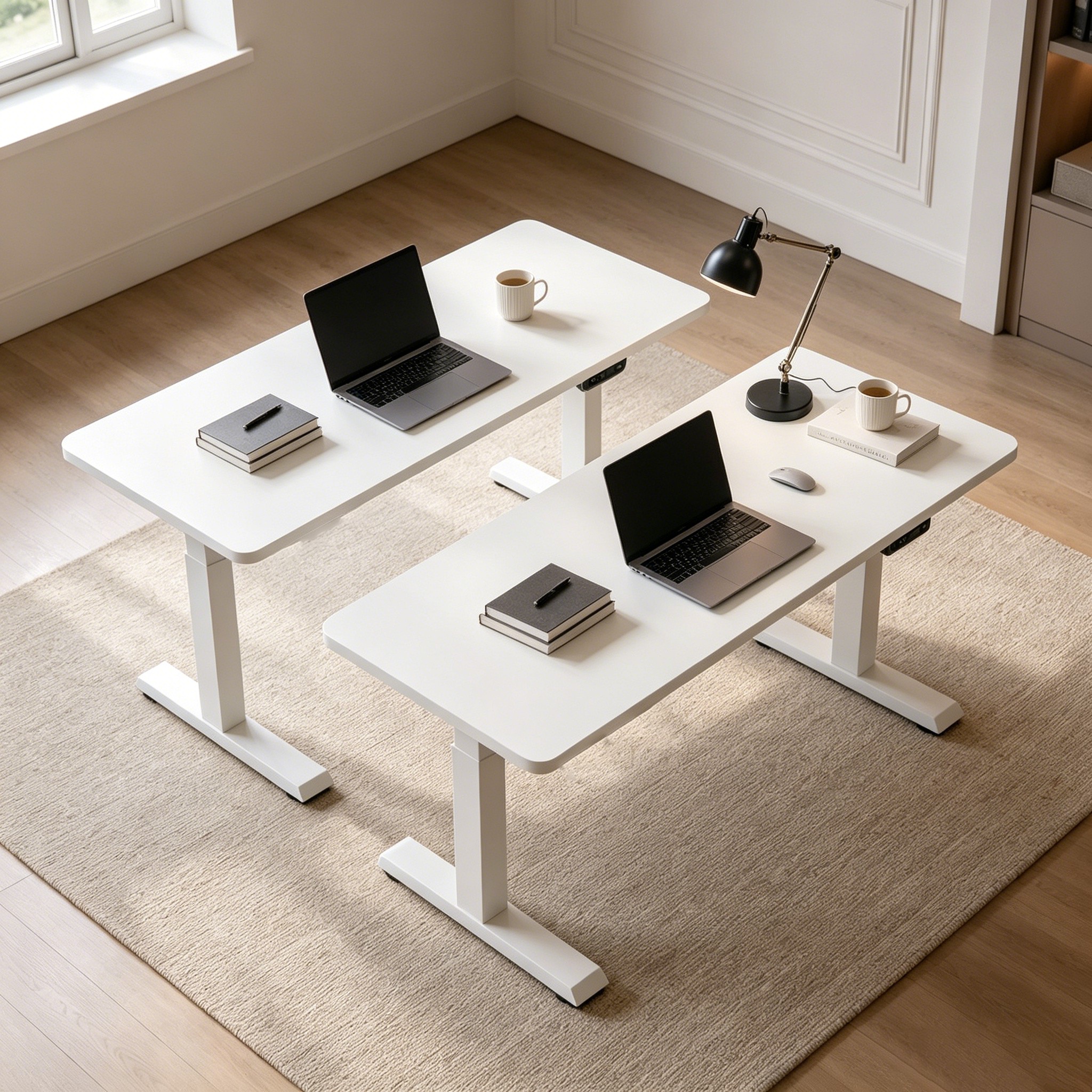 ZY-02 2-Stage Dual Motor Electric Office Desk with Heavy Duty Stability for Commercial Buildings