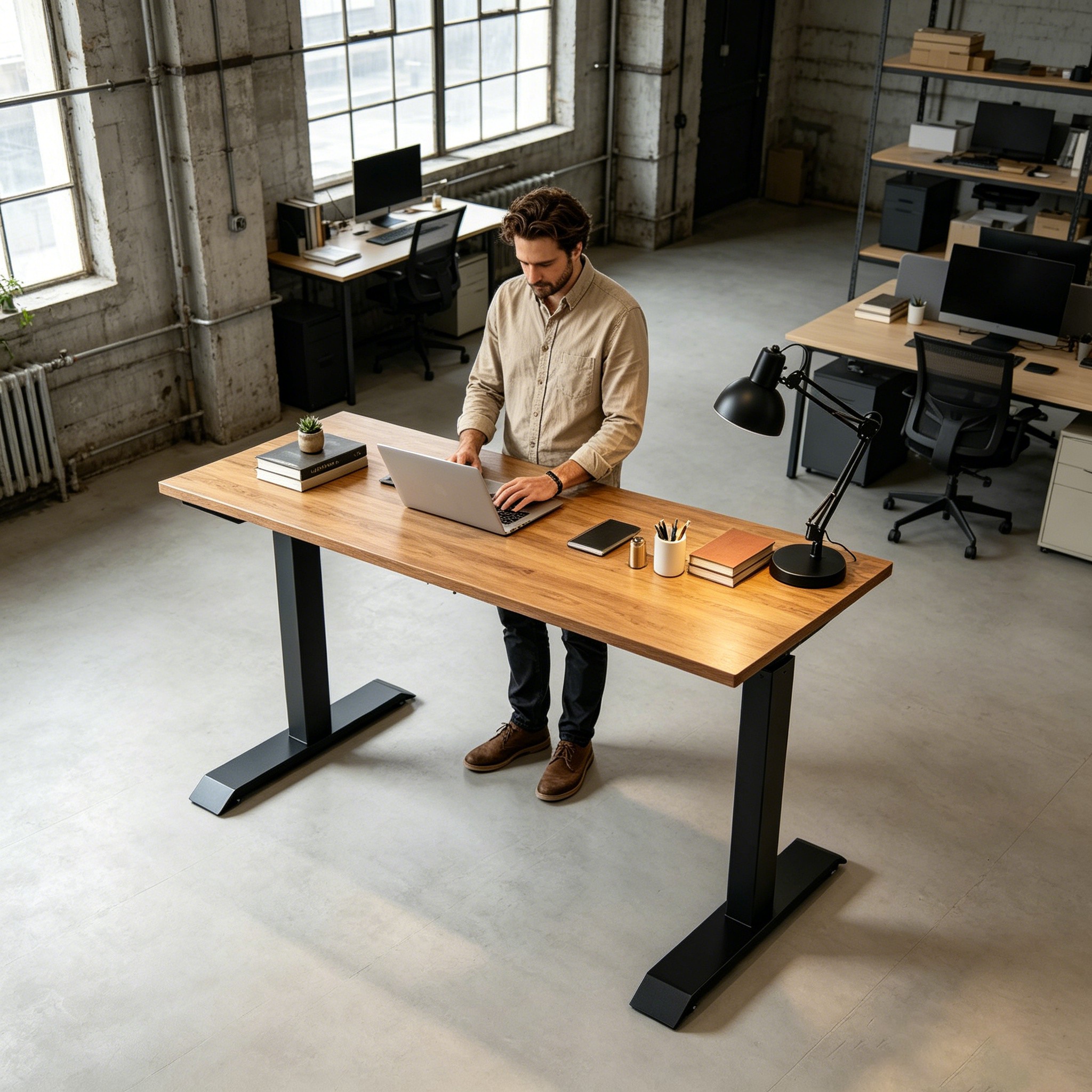 ZY-02 2-Stage Dual Motor Electric Sit Stand Desk with Commercial Stability for Professional Offices