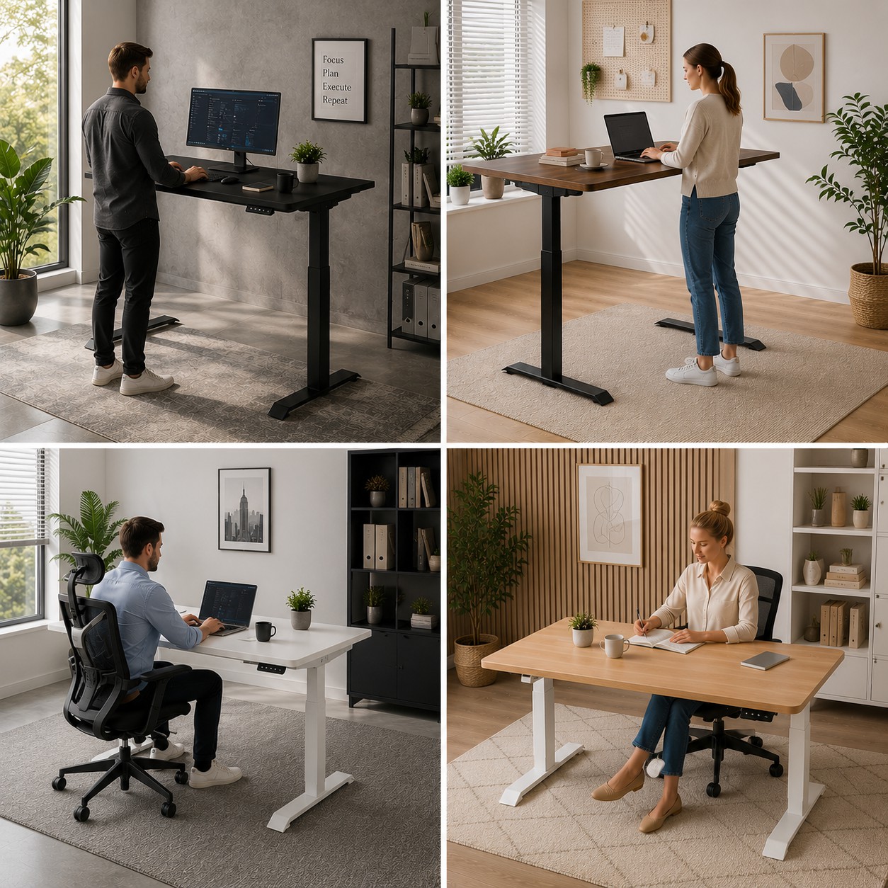 ZY-02 2-Stage Dual Motor Electric Office Workstation with Memory Presets for Technology Companies