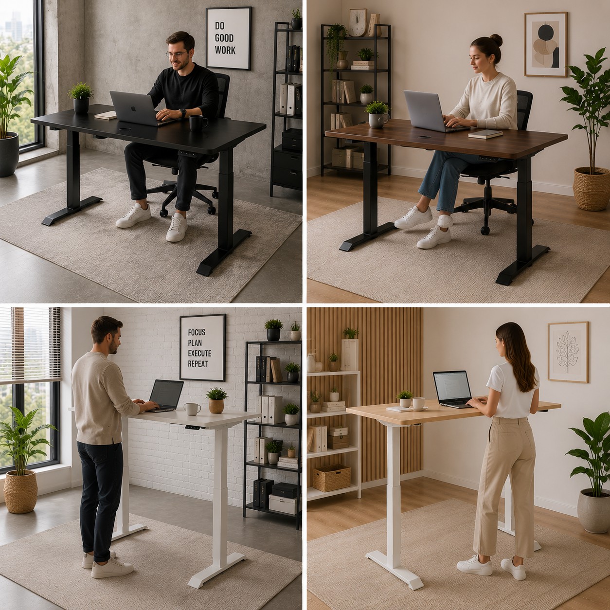 ZY-02 2-Stage Dual Motor Sit Stand Desk with Ergonomic Workspace Design for Commercial Use