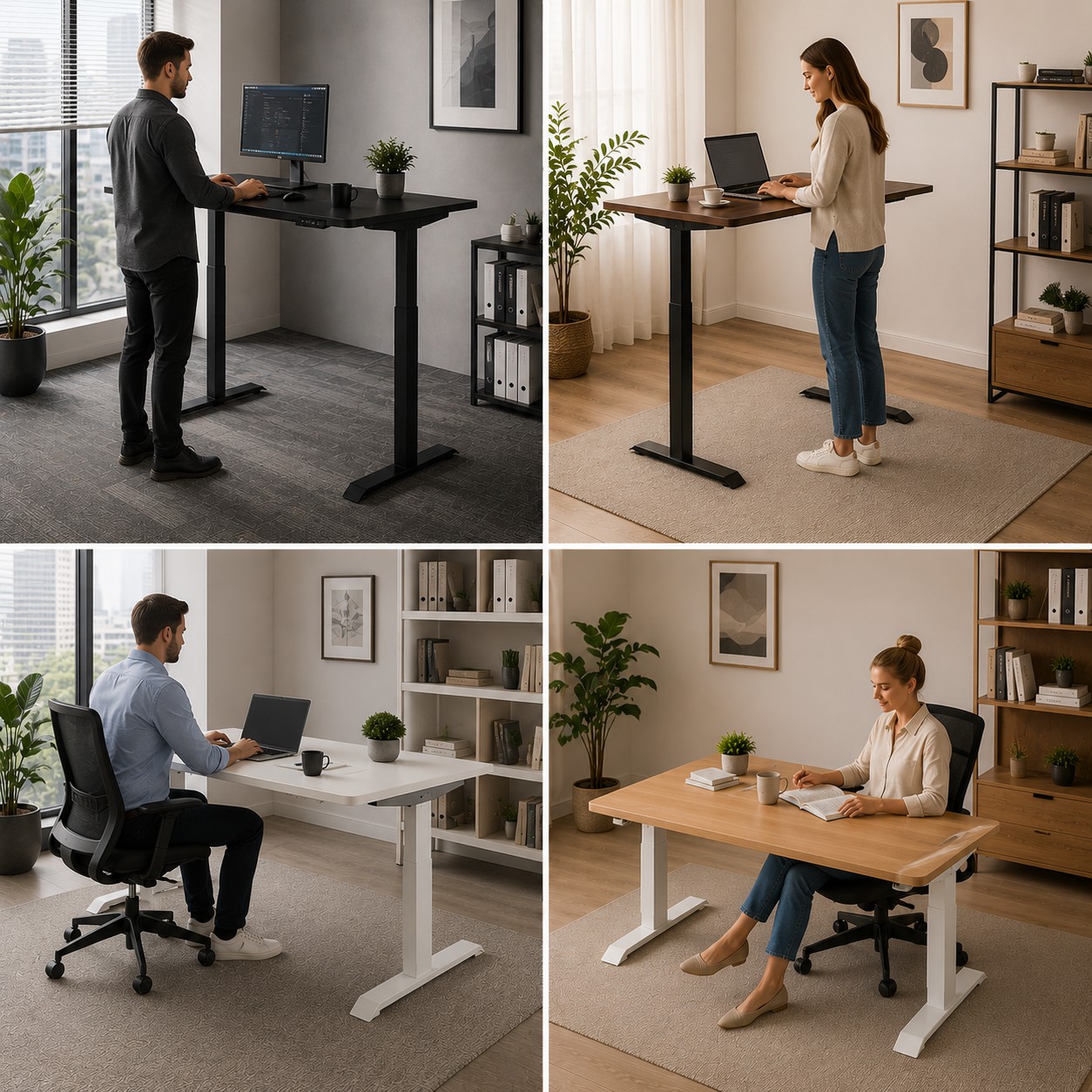 ZY-02 2-Stage Dual Motor Adjustable Executive Desk with Quiet Drive System for Premium Offices