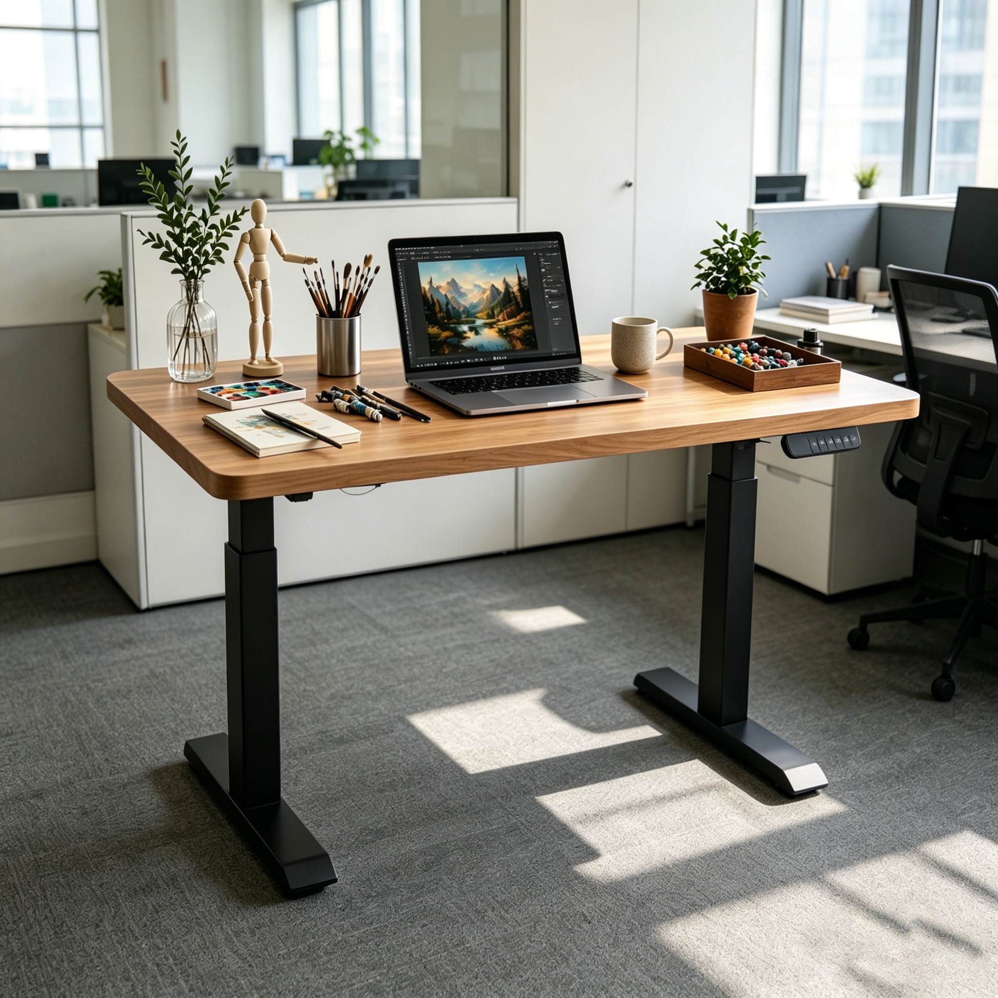 ZY-02 Programmable Dual Motor Height Adjustable Desk for Contemporary Office Furniture Markets
