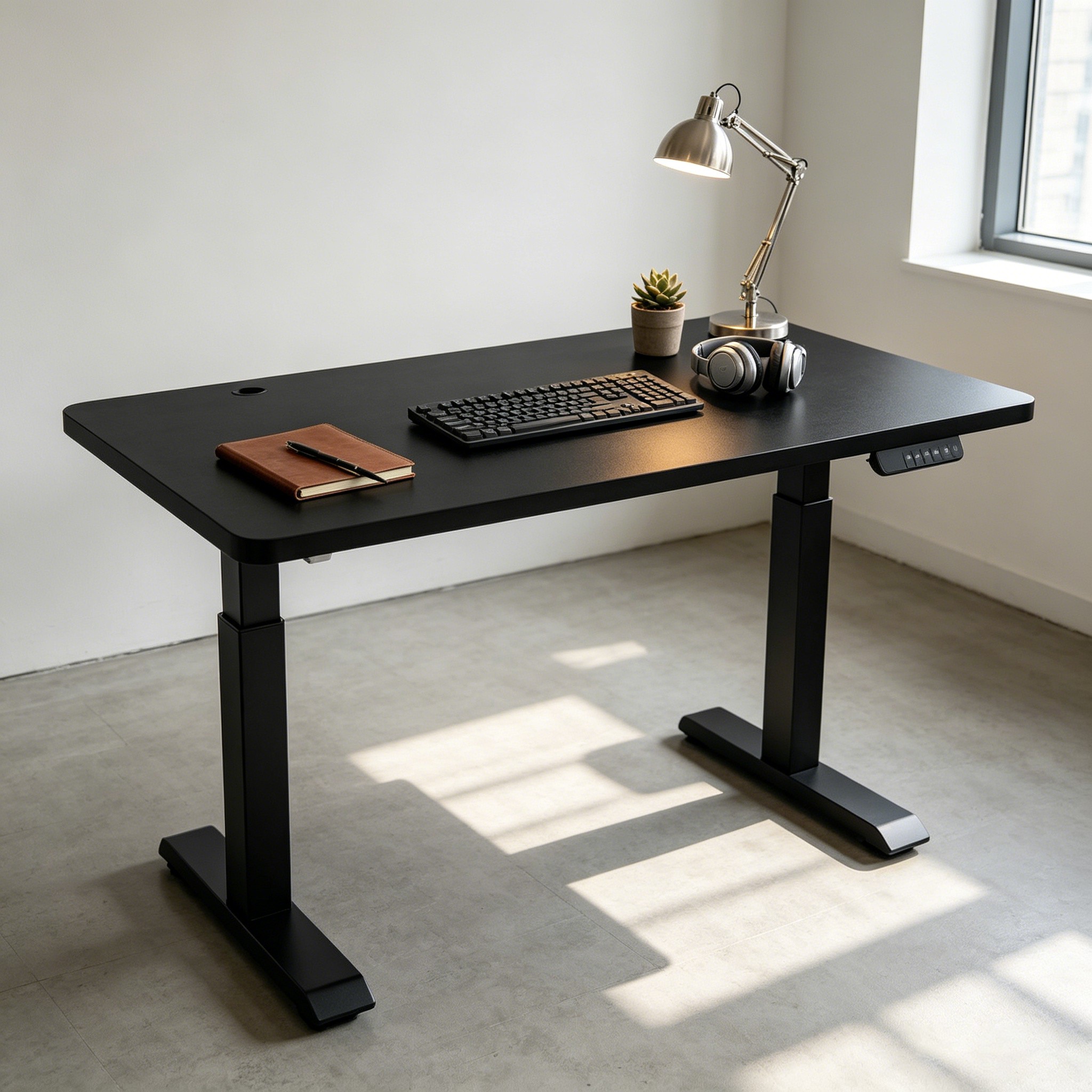 ZY-02 Adjustable Dual Motor Executive Standing Desk with Anti Collision System for Smart Offices