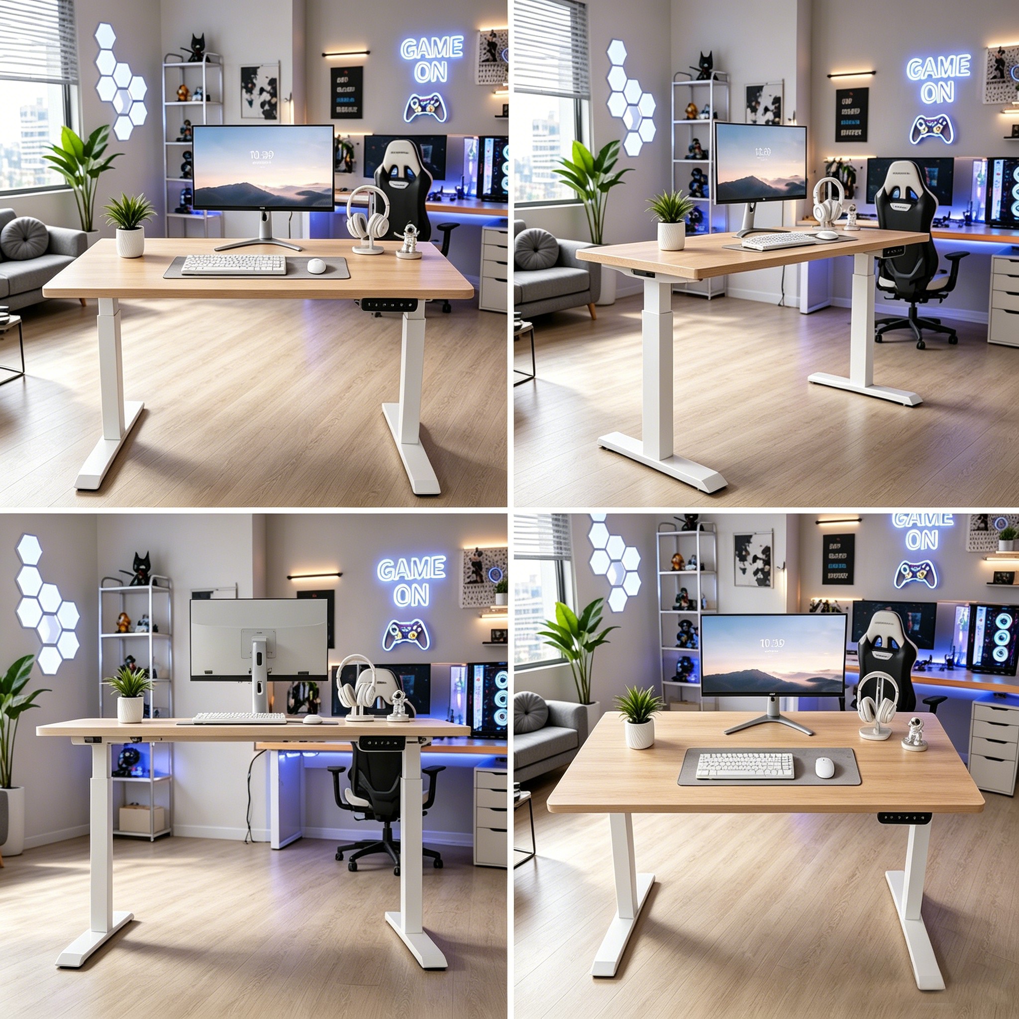 ZY-02 Electric Height Adjustable Work Desk with Dual Motors for Corporate Workspace Projects
