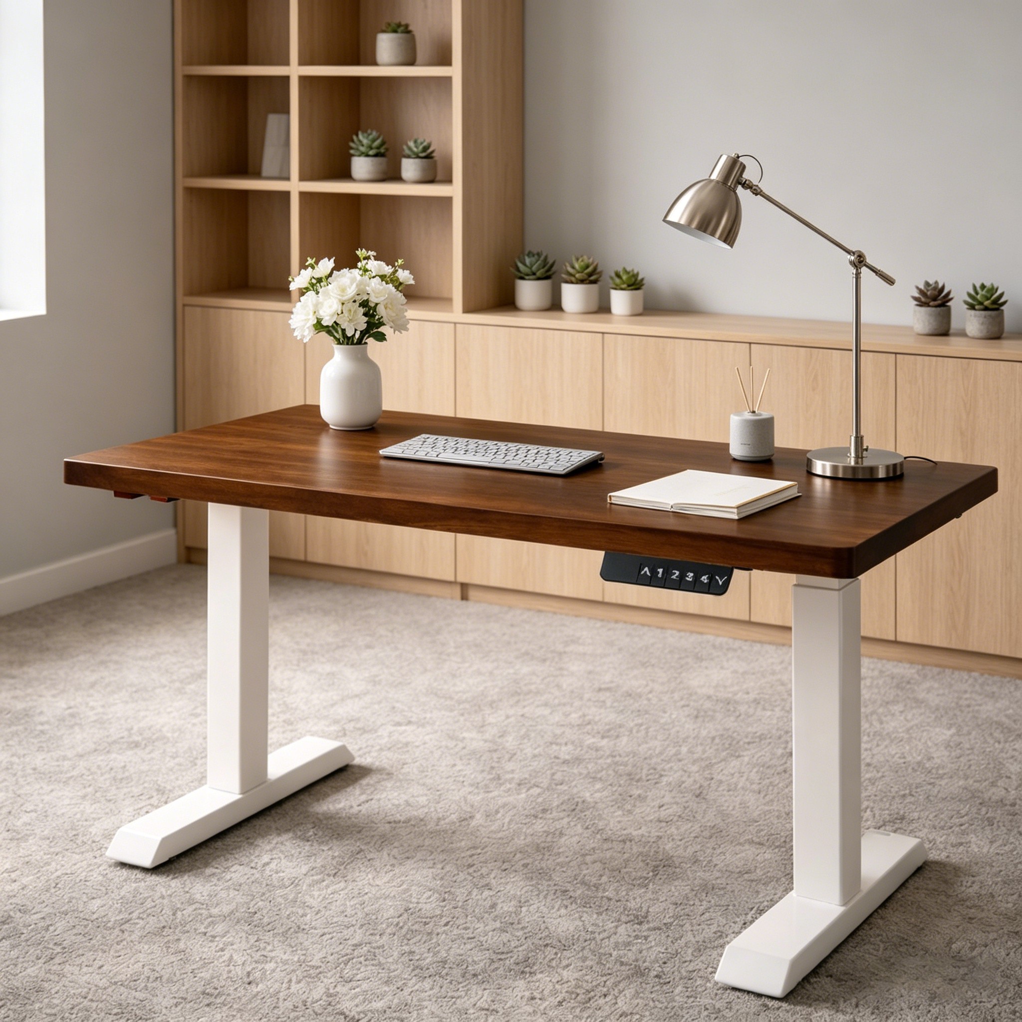 ZY-02 Premium Dual Motor Height Adjustable Computer Table for Commercial Office Environments