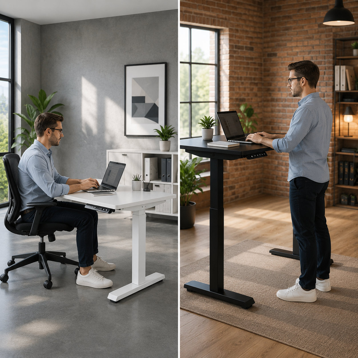 ZY-02 2-Stage Dual Motor Adjustable Executive Desk with Premium Ergonomic Design for High-End Office Projects