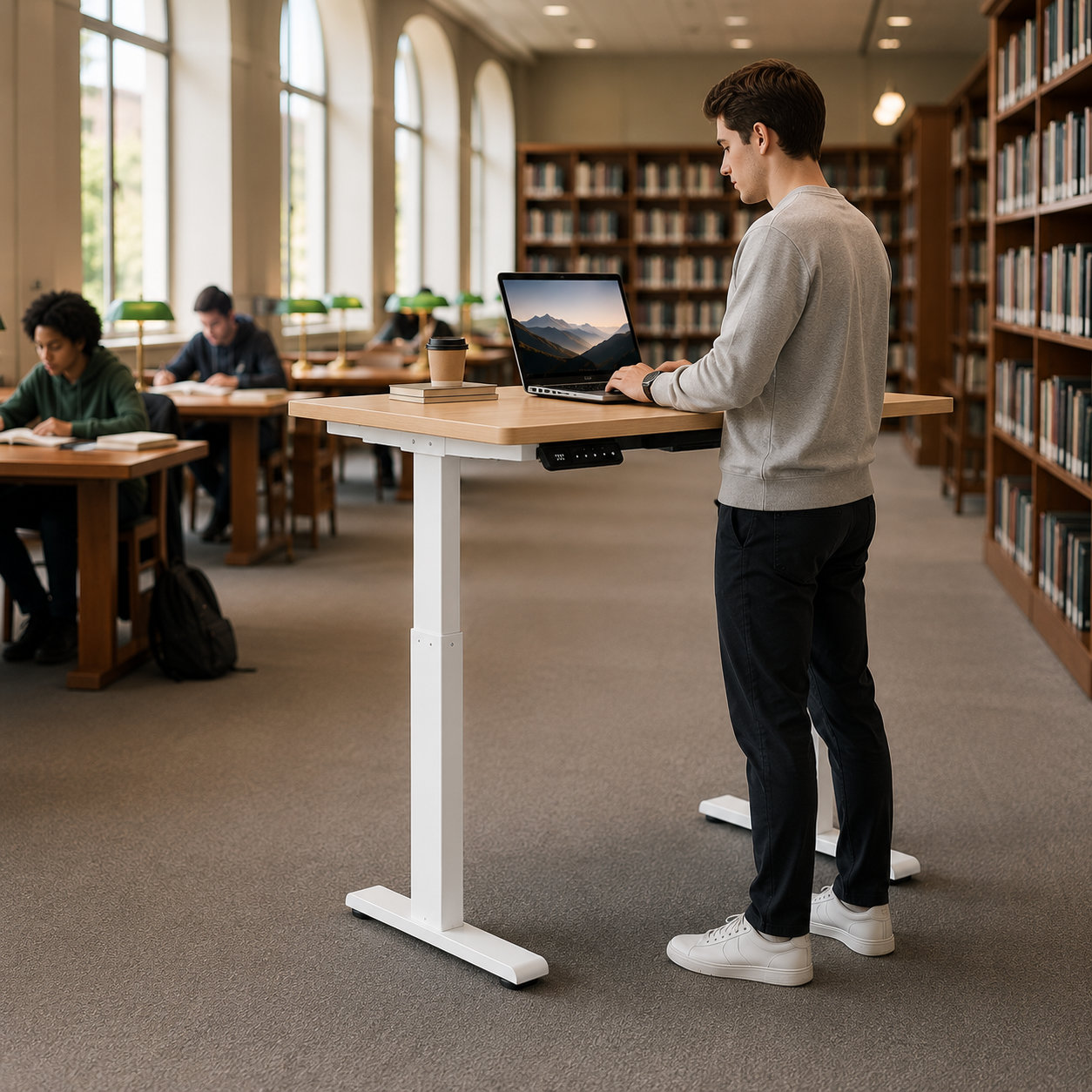 ZY-02 2-Stage Dual Motor Electric Standing Worktable with Memory Function for Collaborative Workspaces