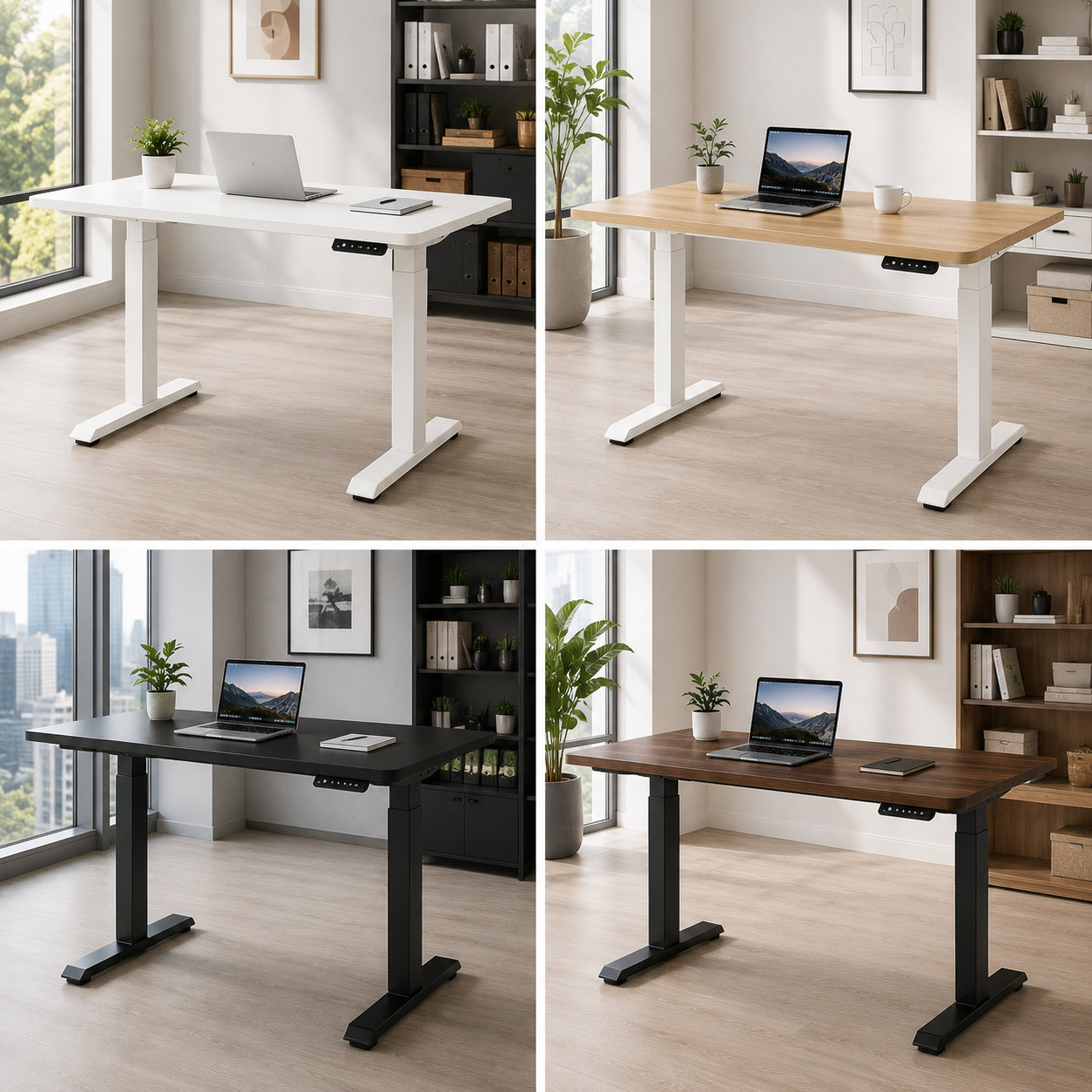 ZY-02 2-Stage Dual Motor Electric Workstation Desk with Programmable Presets for Professional Office Use