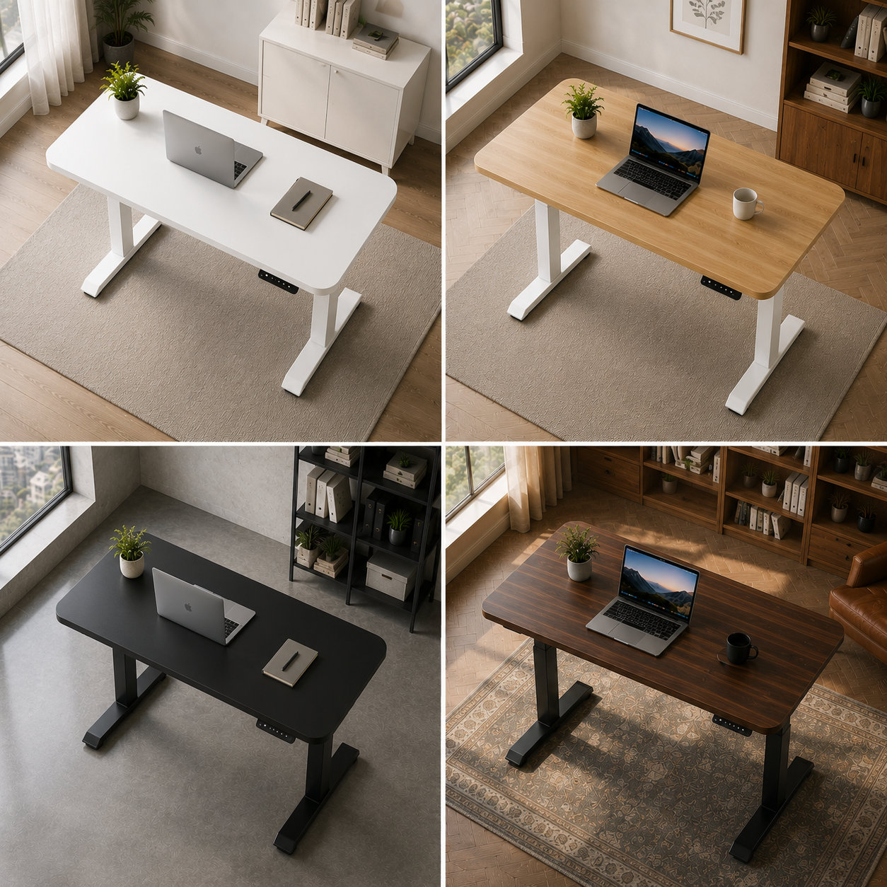ZY-02 2-Stage Dual Motor Height Adjustable Office Table with Anti-Shake Stability for Executive Workspaces