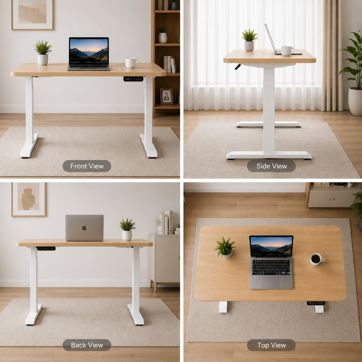 ZY-02 2-Stage Dual Motor Adjustable Workstation with Smart Memory Controller for Modern Offices