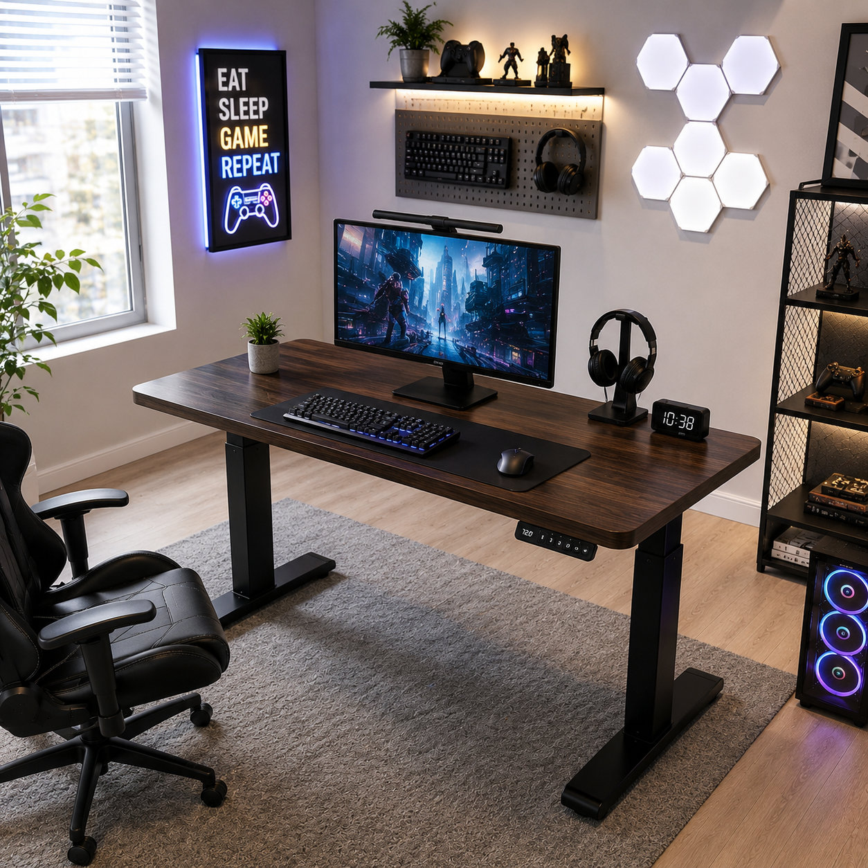 ZY-02 2-Stage Dual Motor Standing Office Table with Durable T-Leg Support for Commercial Applications