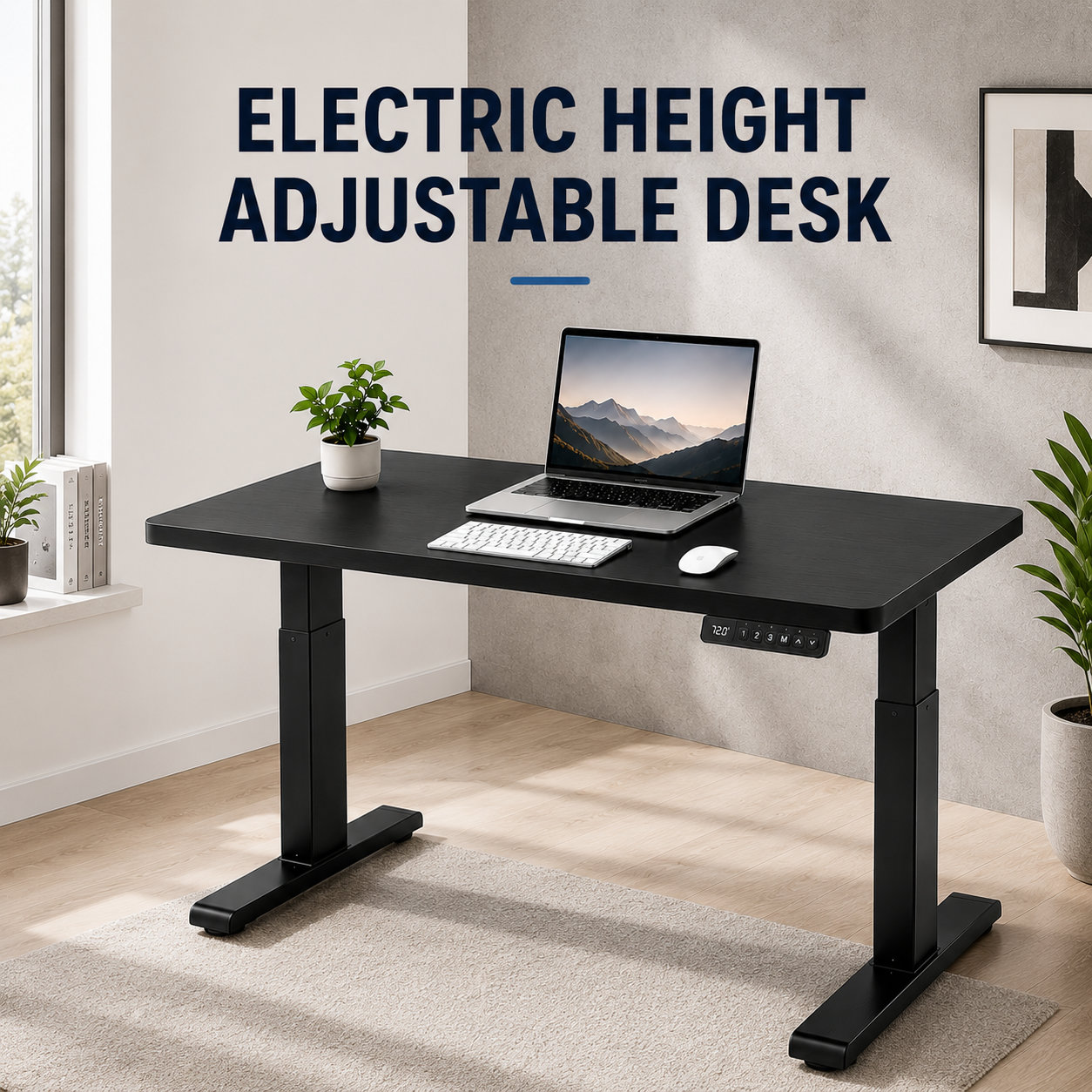 ZY-02 2-Stage Dual Motor Electric Sit Stand Desk with Smart Anti-Collision Function for Office Projects