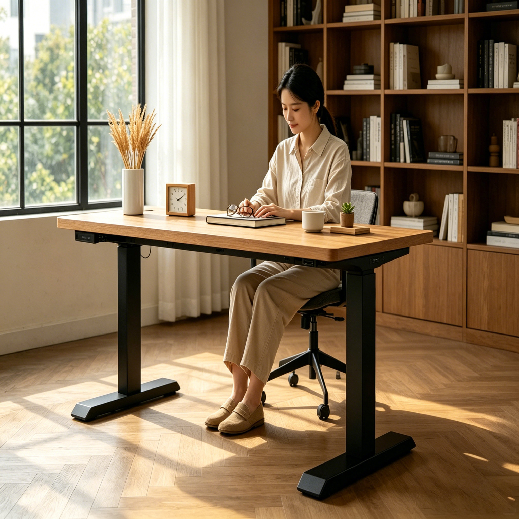 ZY-02 Heavy Duty 2-Stage Dual Motor Lift Desk with Ergonomic Design for Modern Office Furniture Dealers