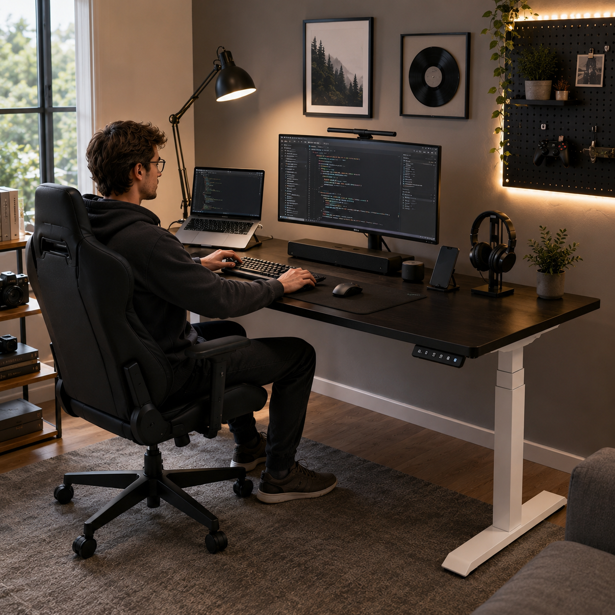 ZY-02 Electric Standing Desk for Office Projects with Dual Motor Lifting and Digital Keypad Control