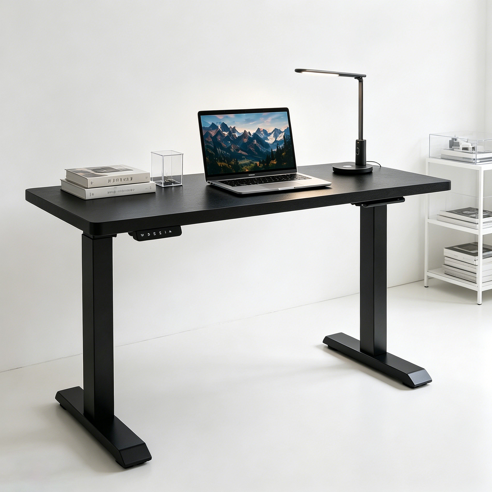 ZY-02 2-Stage Dual Motor Sit Stand Desk with Reinforced Steel Legs for Government Offices
