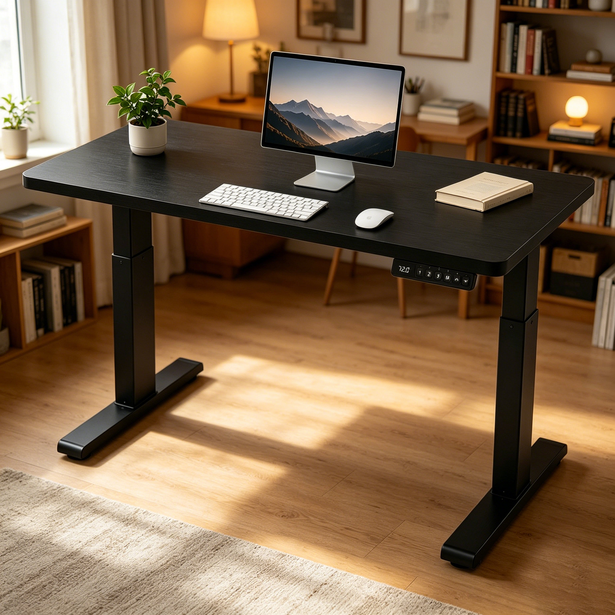 ZY-02 2-Stage Dual Motor Sit Stand Work Desk with Durable Steel Legs for Training Rooms