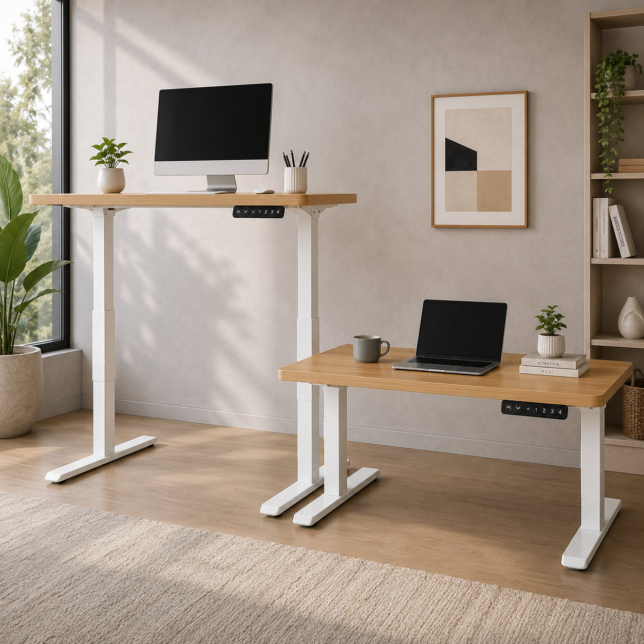 ZY-02 2-Stage Dual Motor Adjustable Office Table with Fast Speed Lifting for Enterprise Workstations