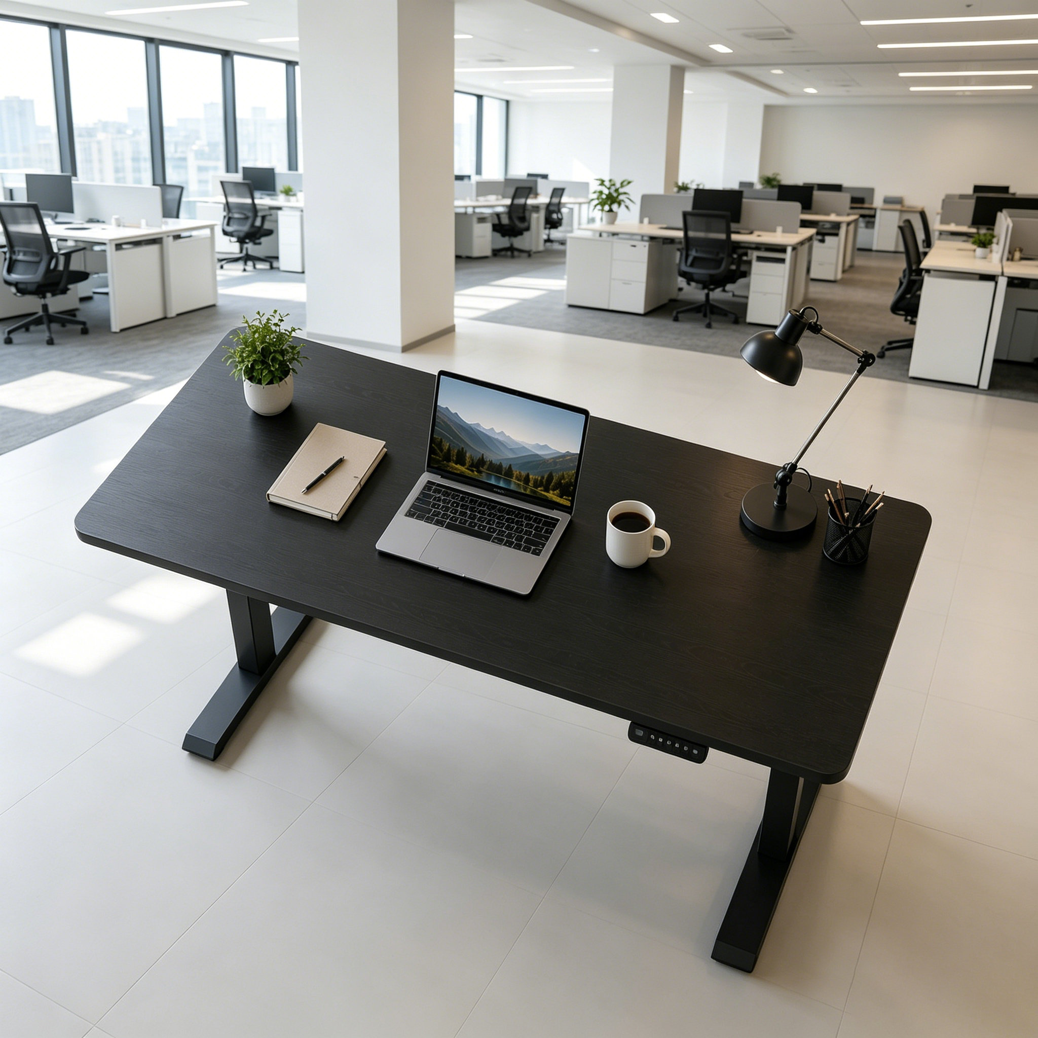 ZY-02 2-Stage Dual Motor Electric Lift Desk with Heavy Load Capacity for Commercial Offices