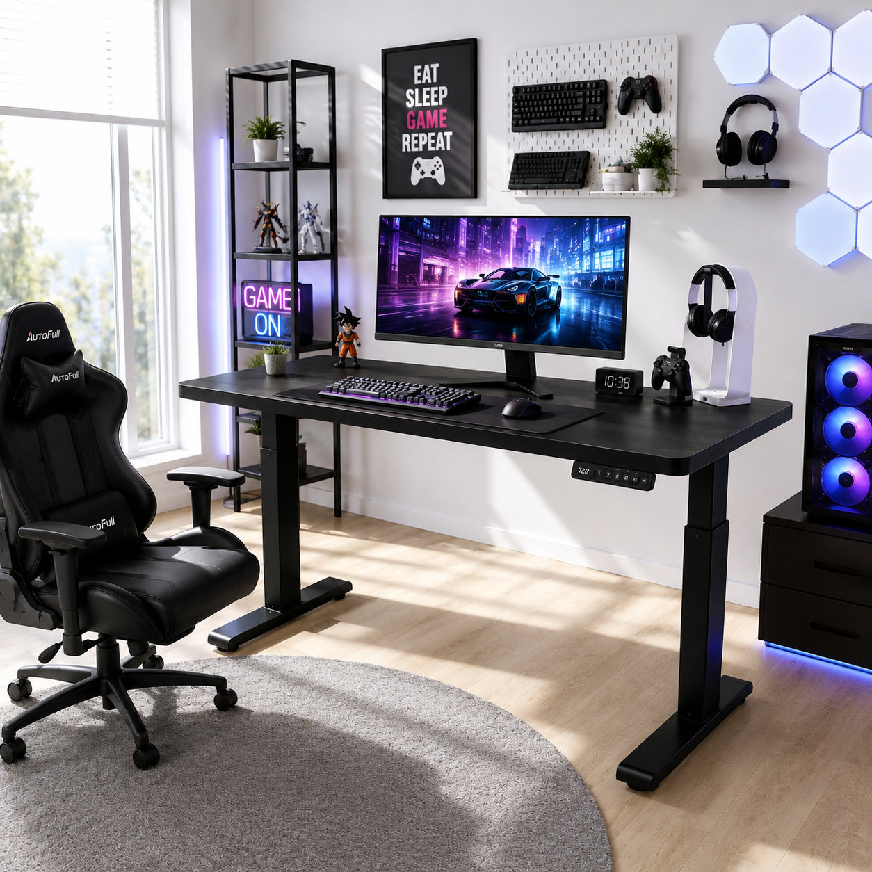 ZY-02 2-Stage Dual Motor Ergonomic Standing Desk with Smart Memory Presets for IT Offices