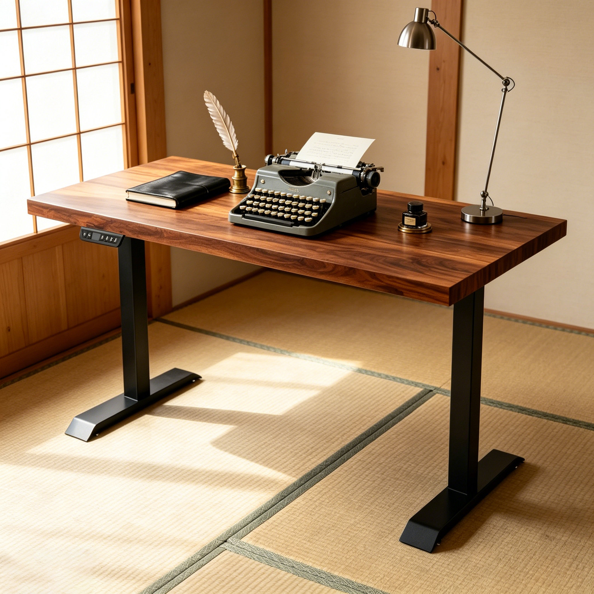 ZY-02 2-Stage Dual Motor Electric Workstation Desk with Smooth Motion System for Design Offices